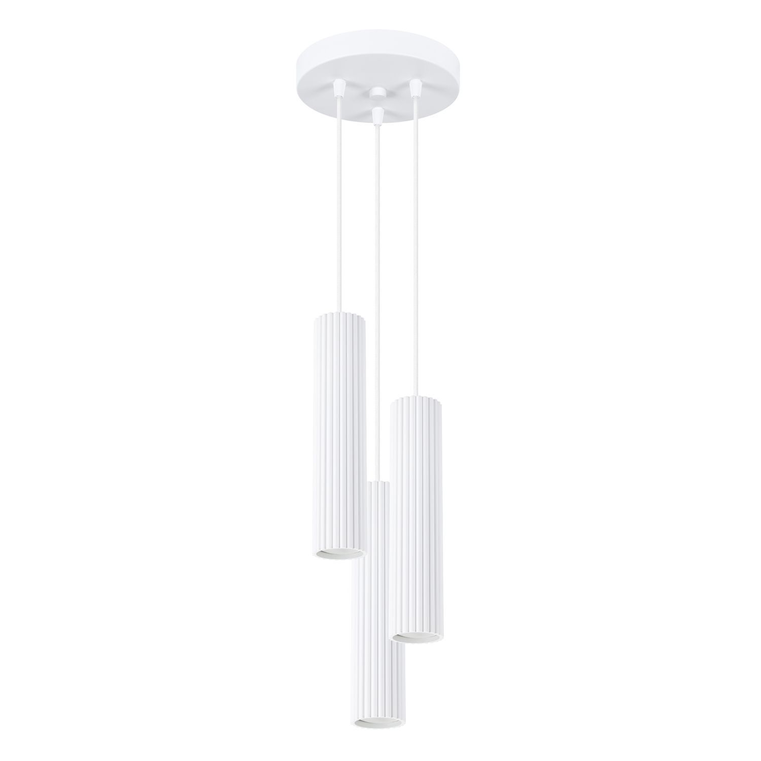 Lampe à suspendre 3 flammes GU10 Moderne L : 19,5 cm Blanc BERTA