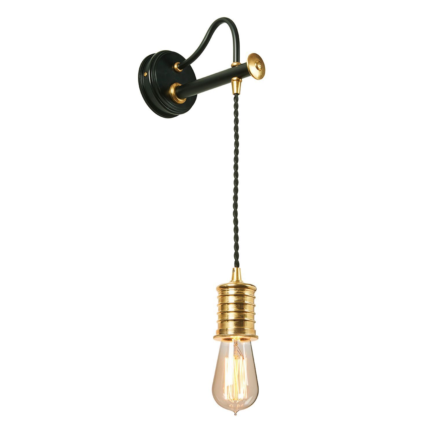 Wandlampe COLGAR Messing Schwarz Vintage Lampe Licht, Lampe, Leuchte