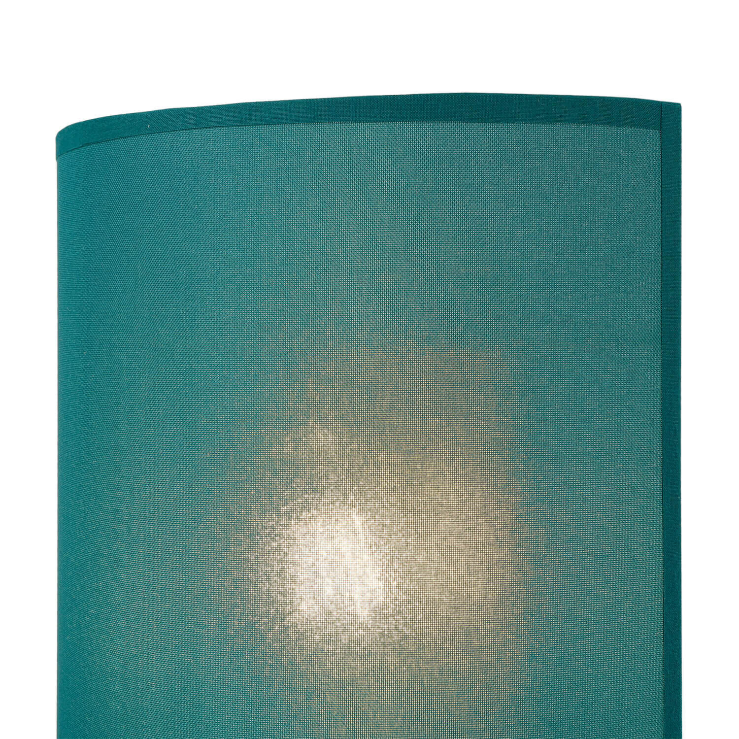 Wandleuchte ALICE Stoff Schirm Petrol halbrund Loft Lampe, Lampenschirm