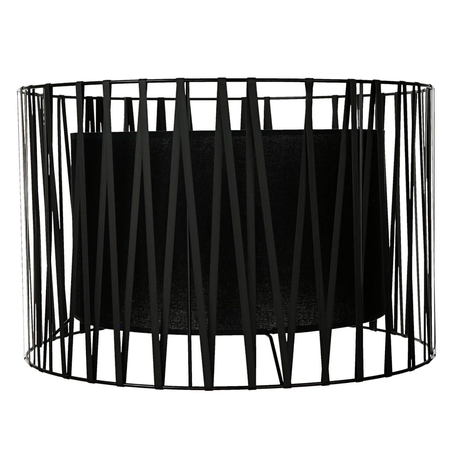 Abat-jour noir pour lampadaire E27 Cylindre Ø50cm