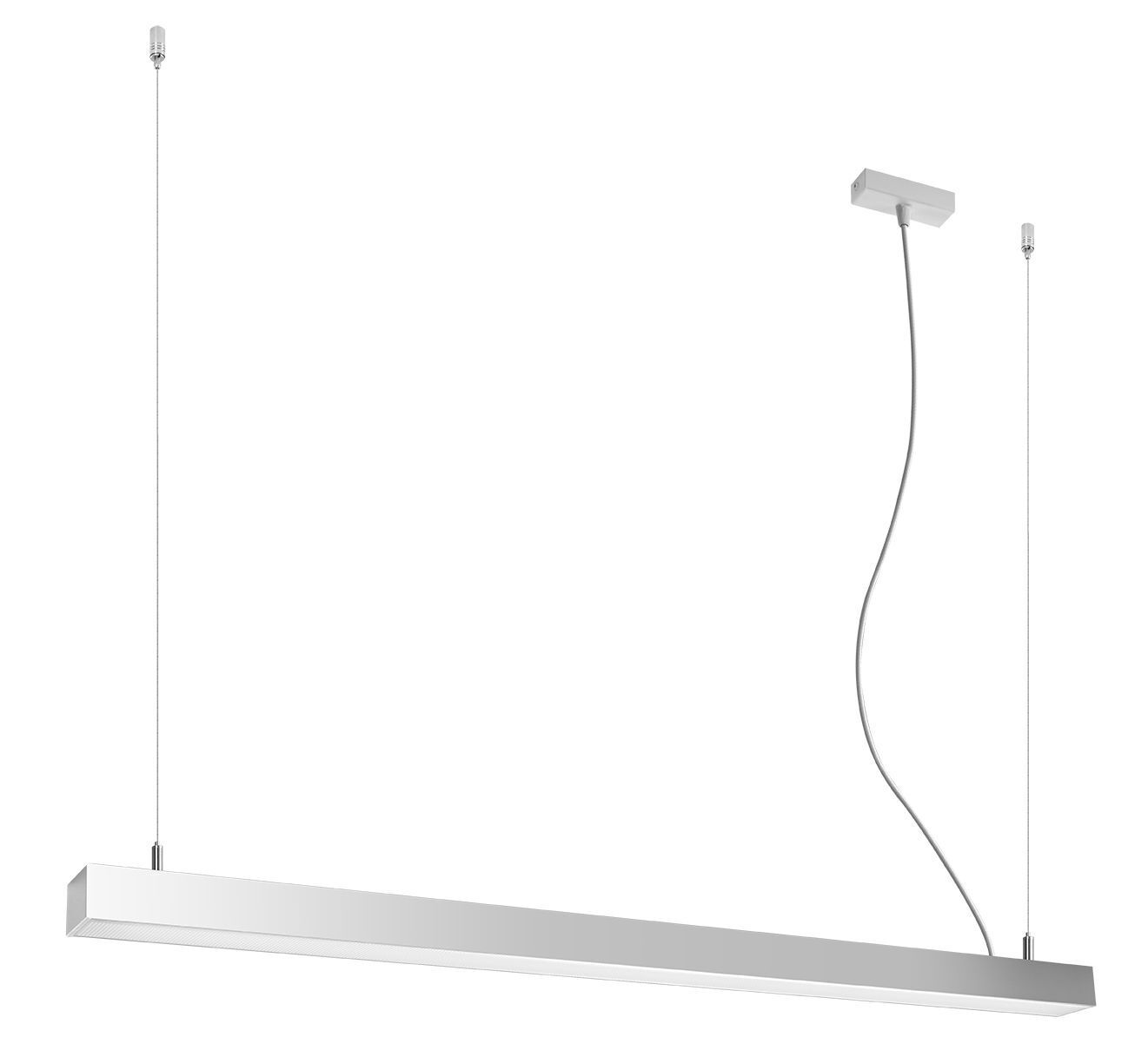 LED Hängelampe Grau Metall 118 cm lang 3000 K