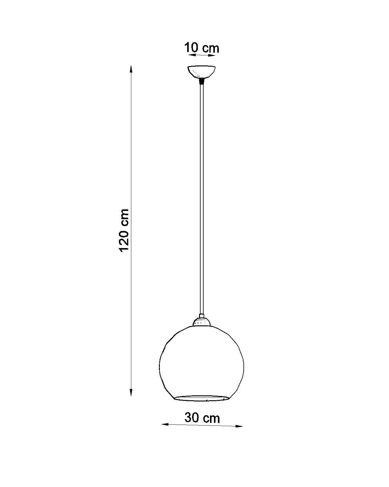 Suspension ronde intemporelle avec abat-jour en verre rouge