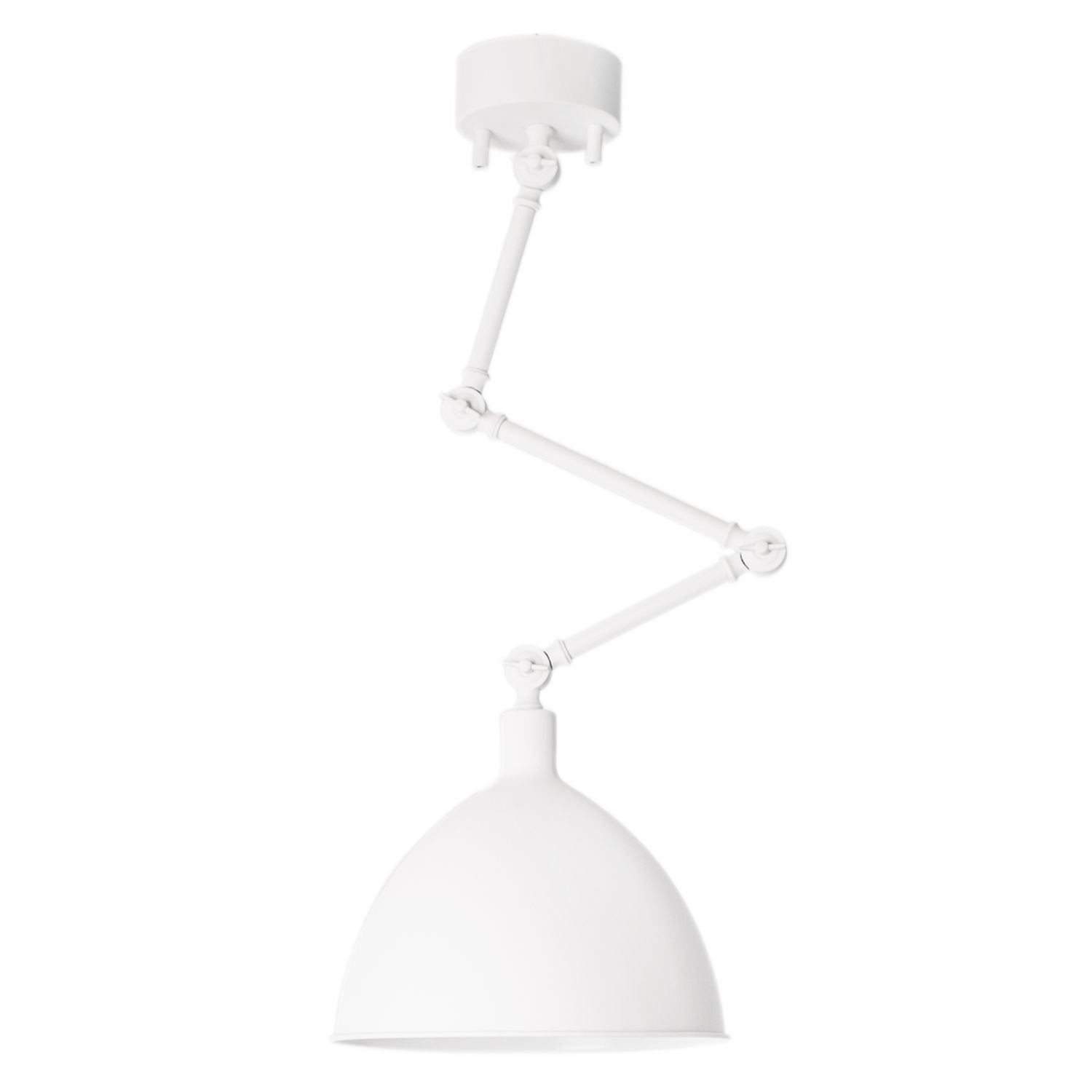 Deckenlampe Metall Gelenkarm B: 30 cm Weiß E27 Retro Lampe, Deckenleuchte, Kronleuchter