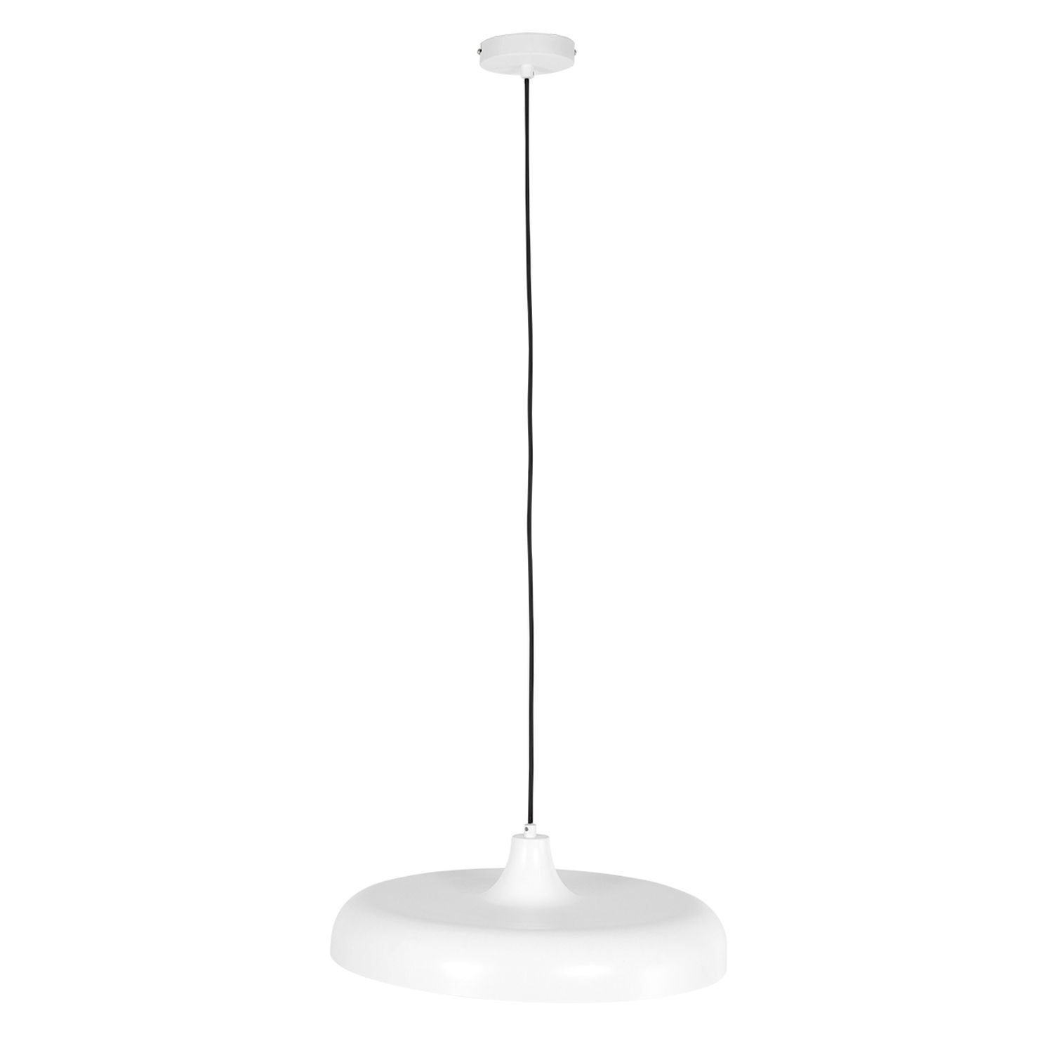 Lampe à suspendre blanche en métal Ø50 cm rond E27 Design moderne
