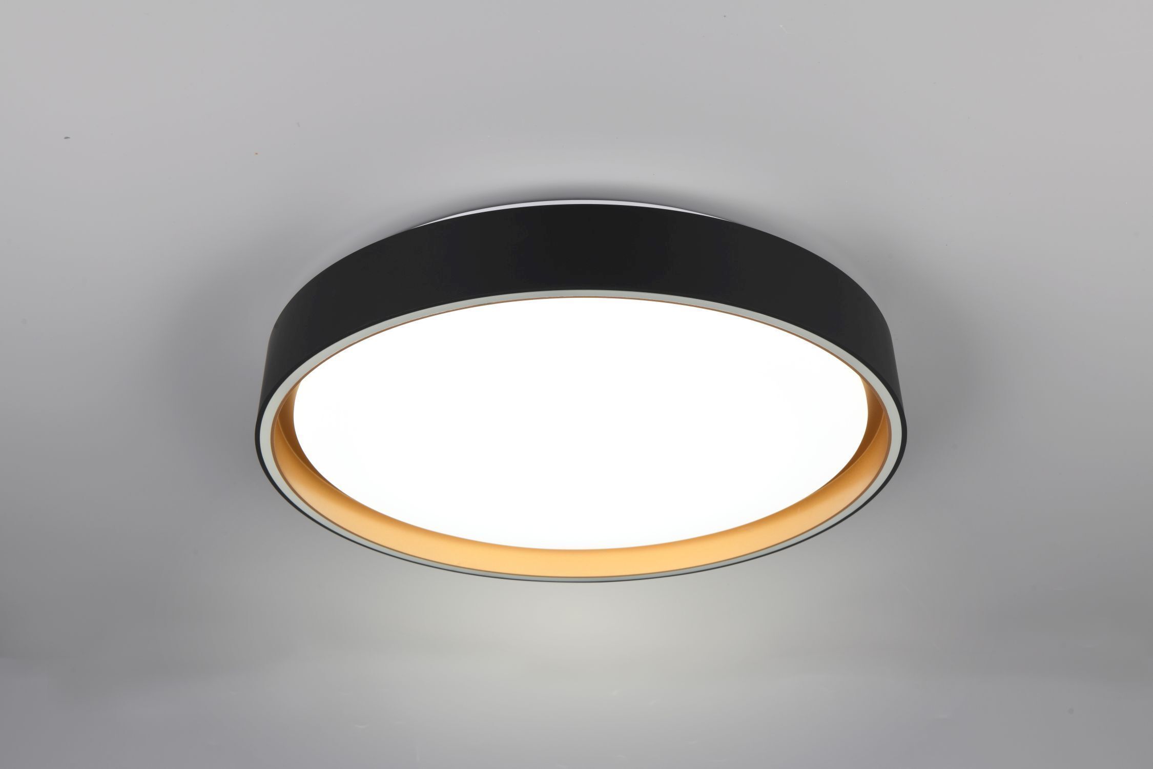 LED Deckenleuchte rund Ø40 cm Schwarz Gold 24 W 2500 lm Deckenleuchte, Lampe, Leuchte