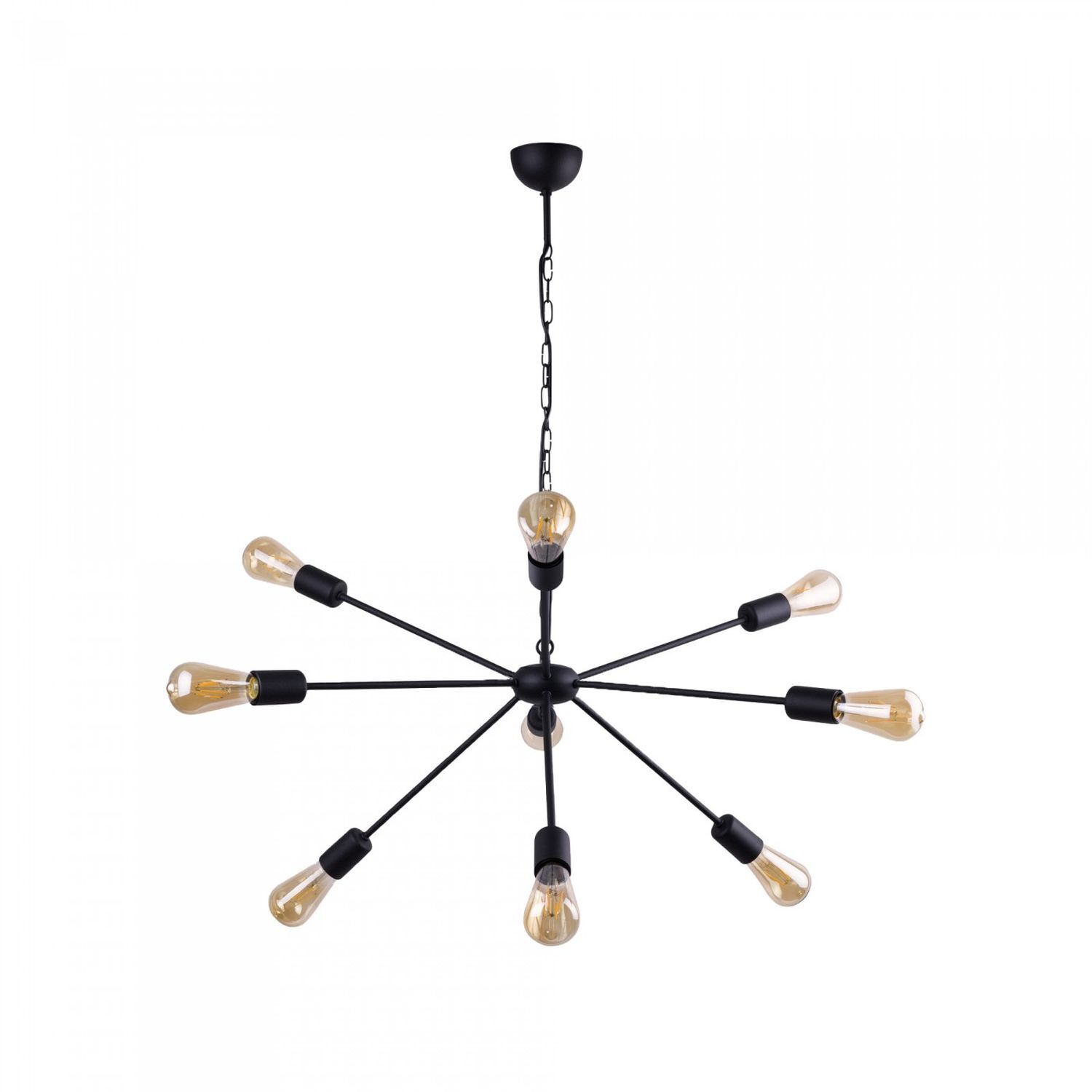 Lampe à suspendre en noir Ø77cm 9-flmg Leuchter, Lampe