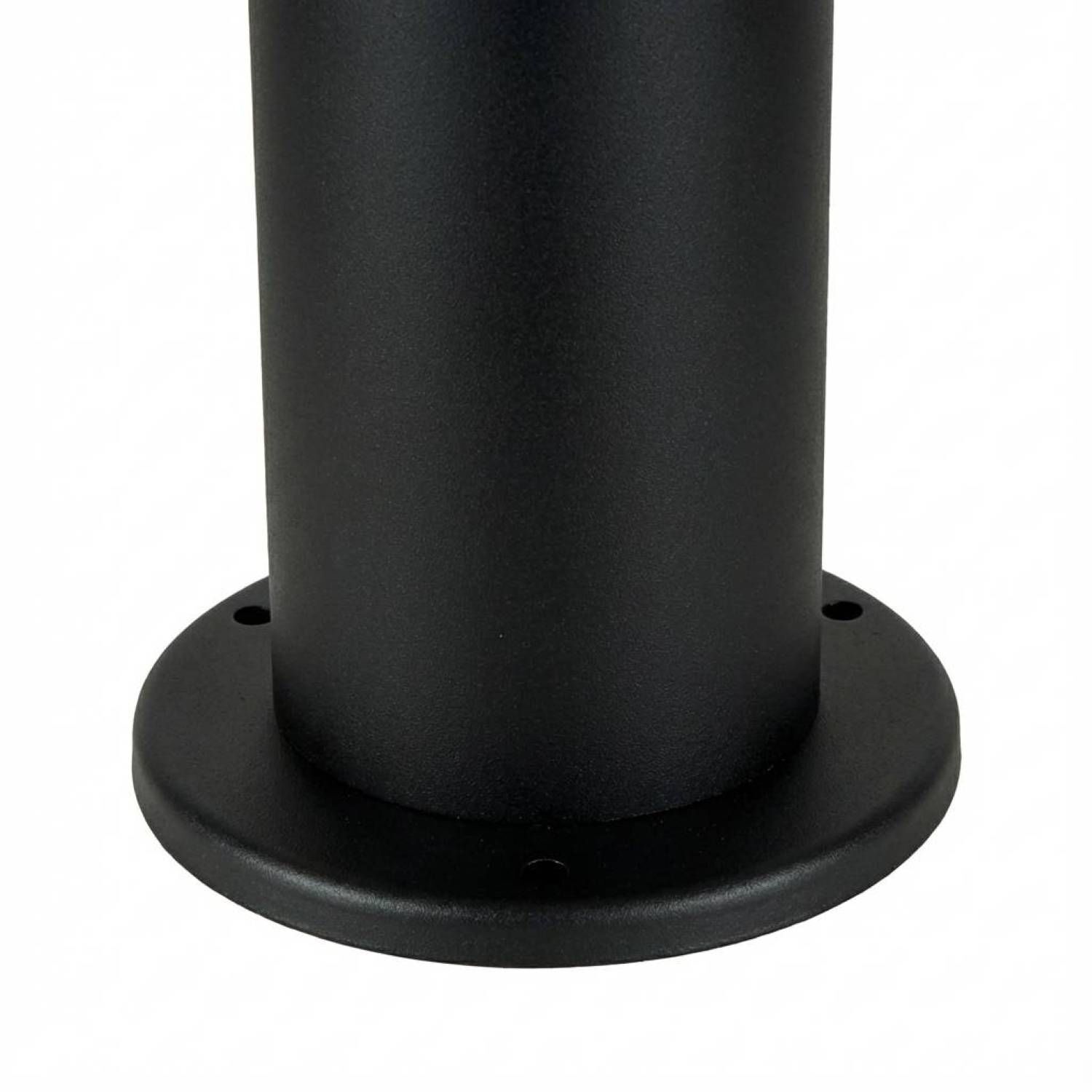 Pollerleuchte Edelstahl 80 cm E27 IP44 schwarz, metall, stütze, bodenplatte, rohr