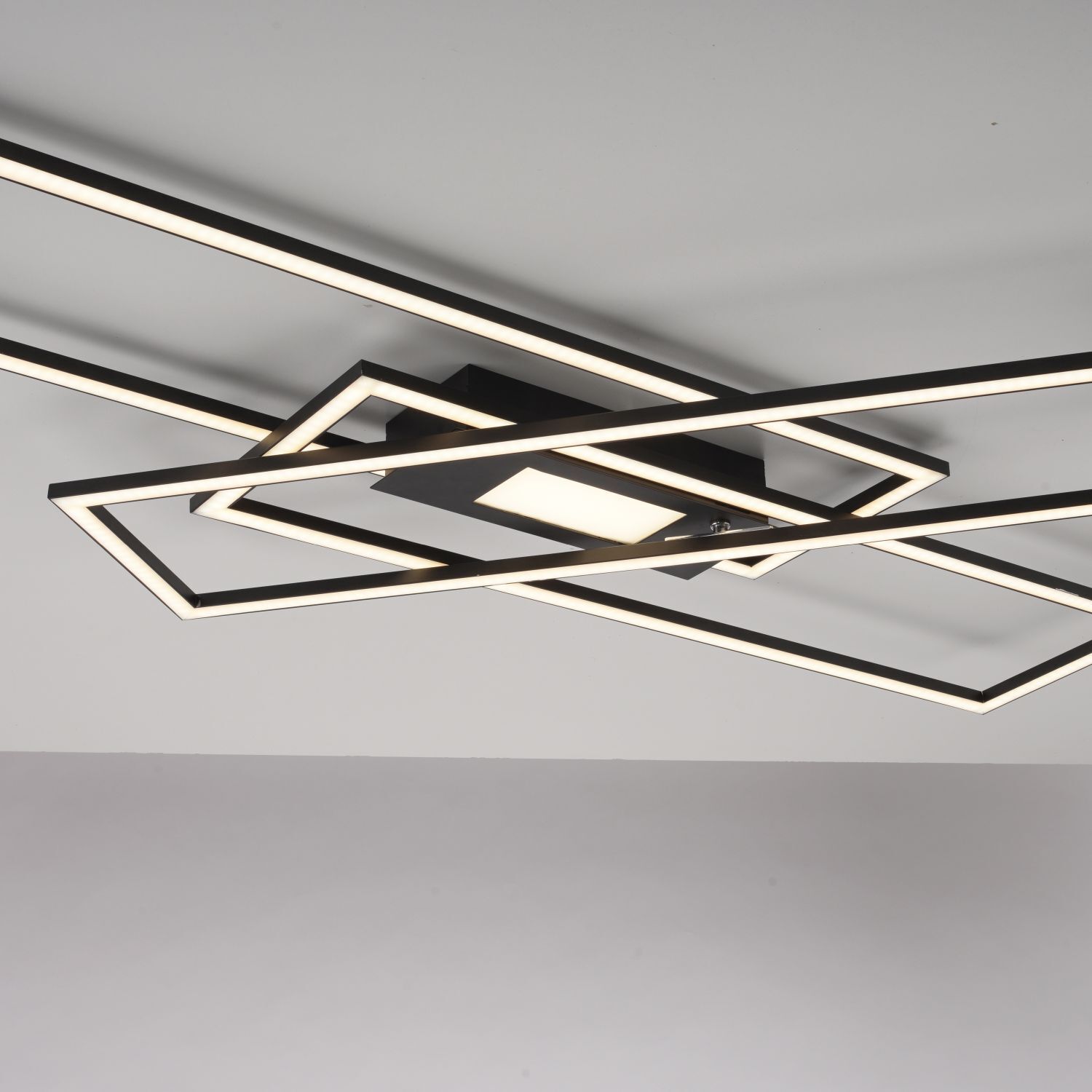 LED Deckenlampe dimmbar Metall Schwarz L:99 cm 45 W Deckenleuchte