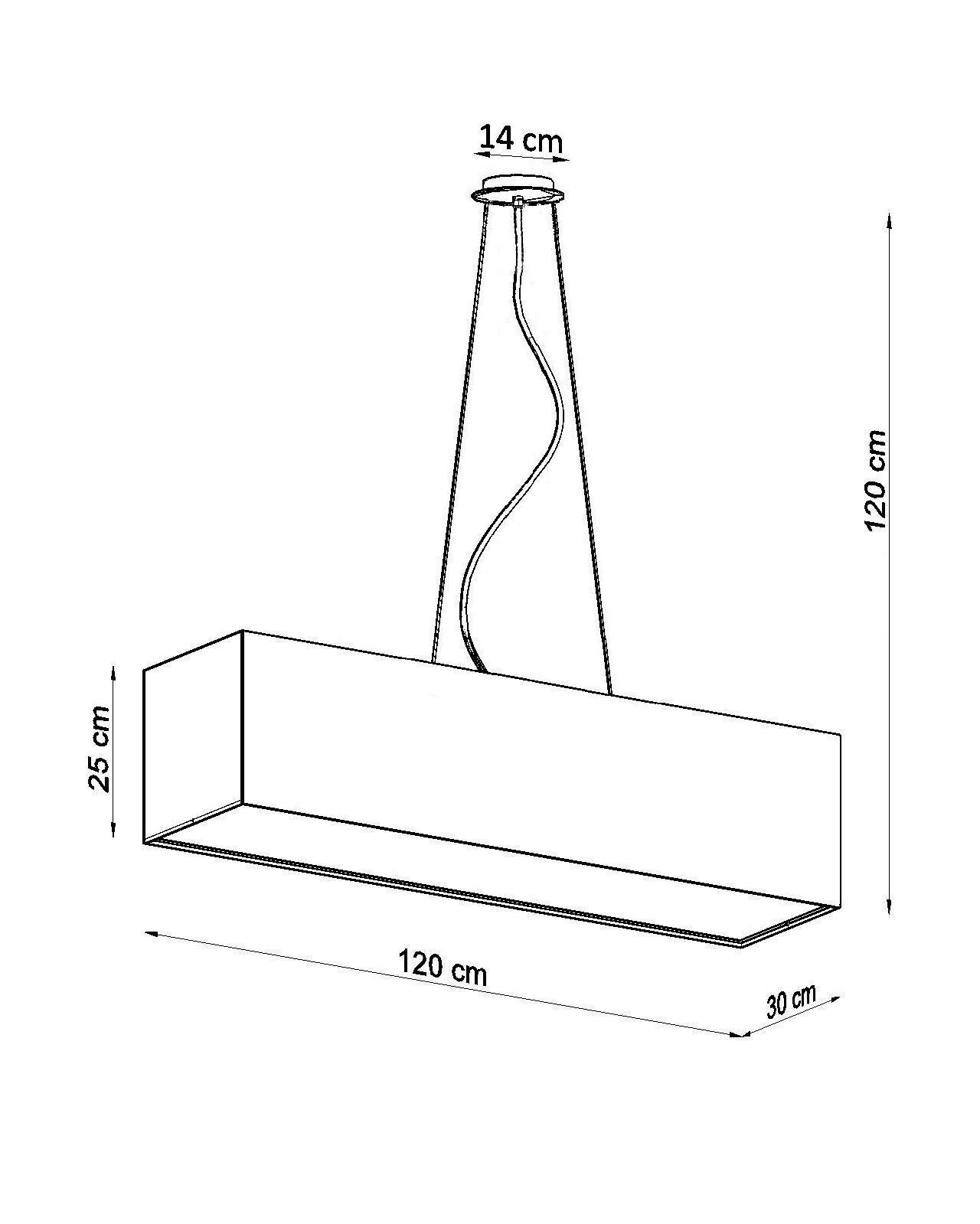 Hängelampe Stoff Glas Weiß 120 cm breit blendarm 5x E27 Diagramm, Handlung