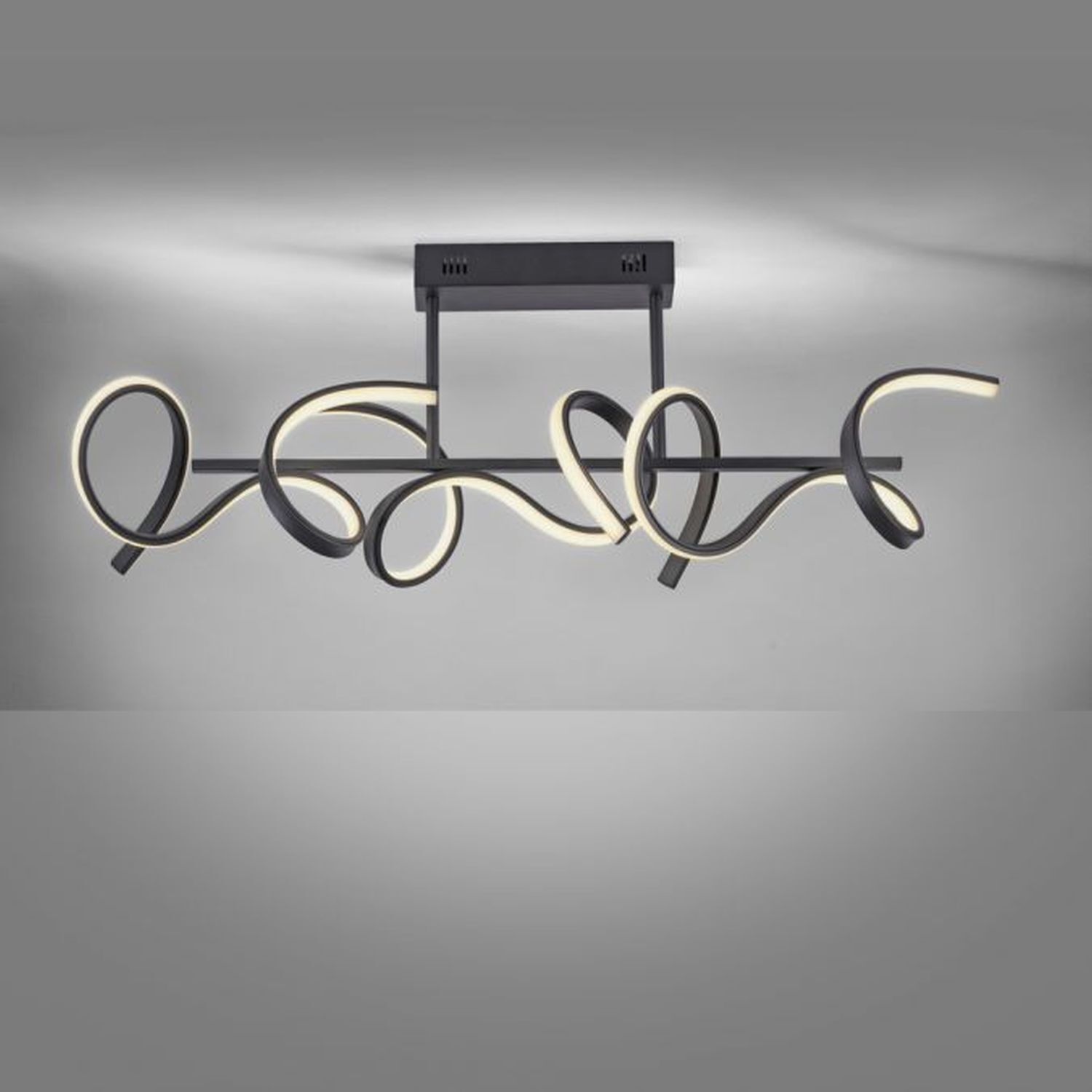 Dekorative LED Deckenleuchte Schwarz 1300 lm L:82 cm