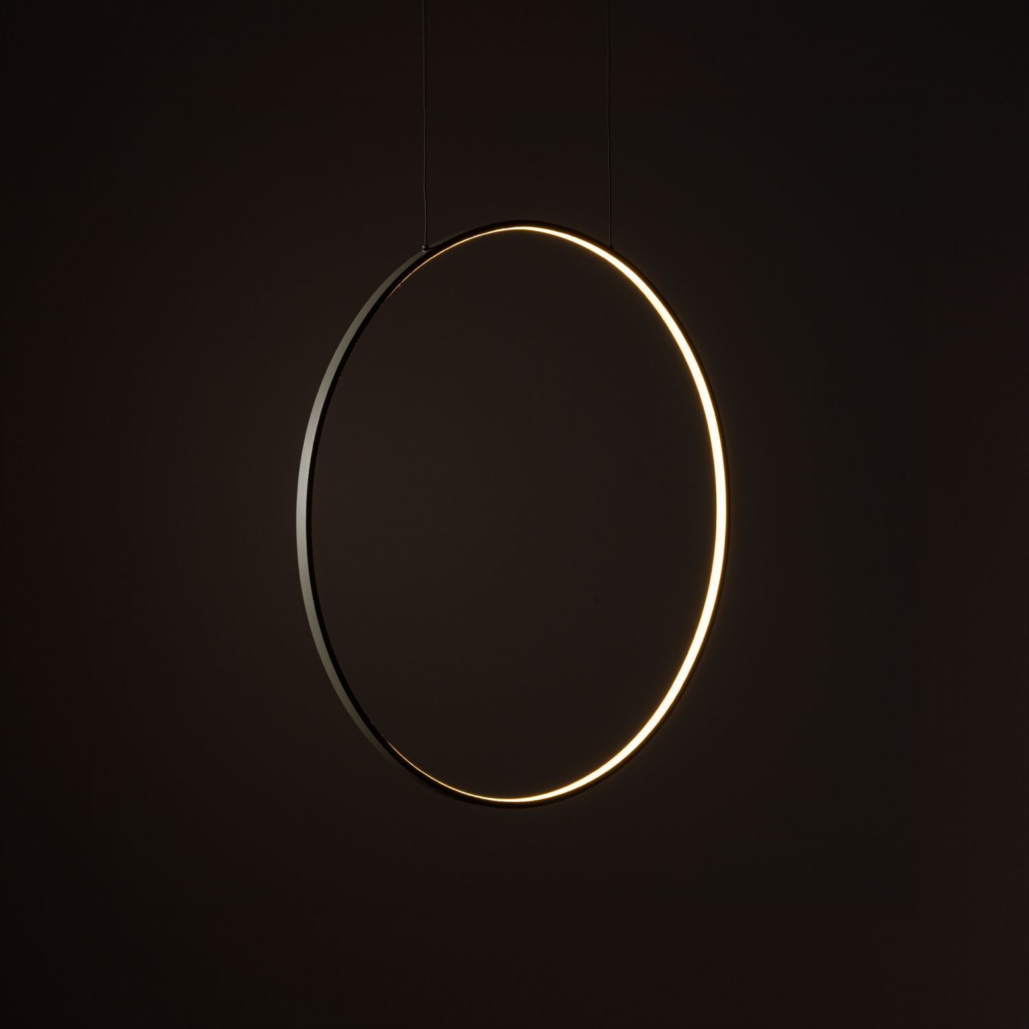 Lampe LED à suspendre anneau aluminium olive de soie 21 W 660 lm Astronomie, Nacht, Draußen, Mond, Sonnenfinsternis