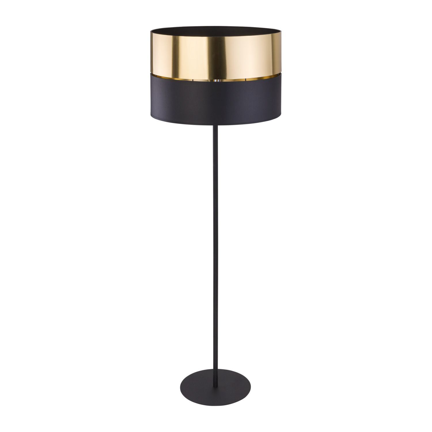 Stehlampe Stoff Metall 159 cm klein Modern Schwarz Gold