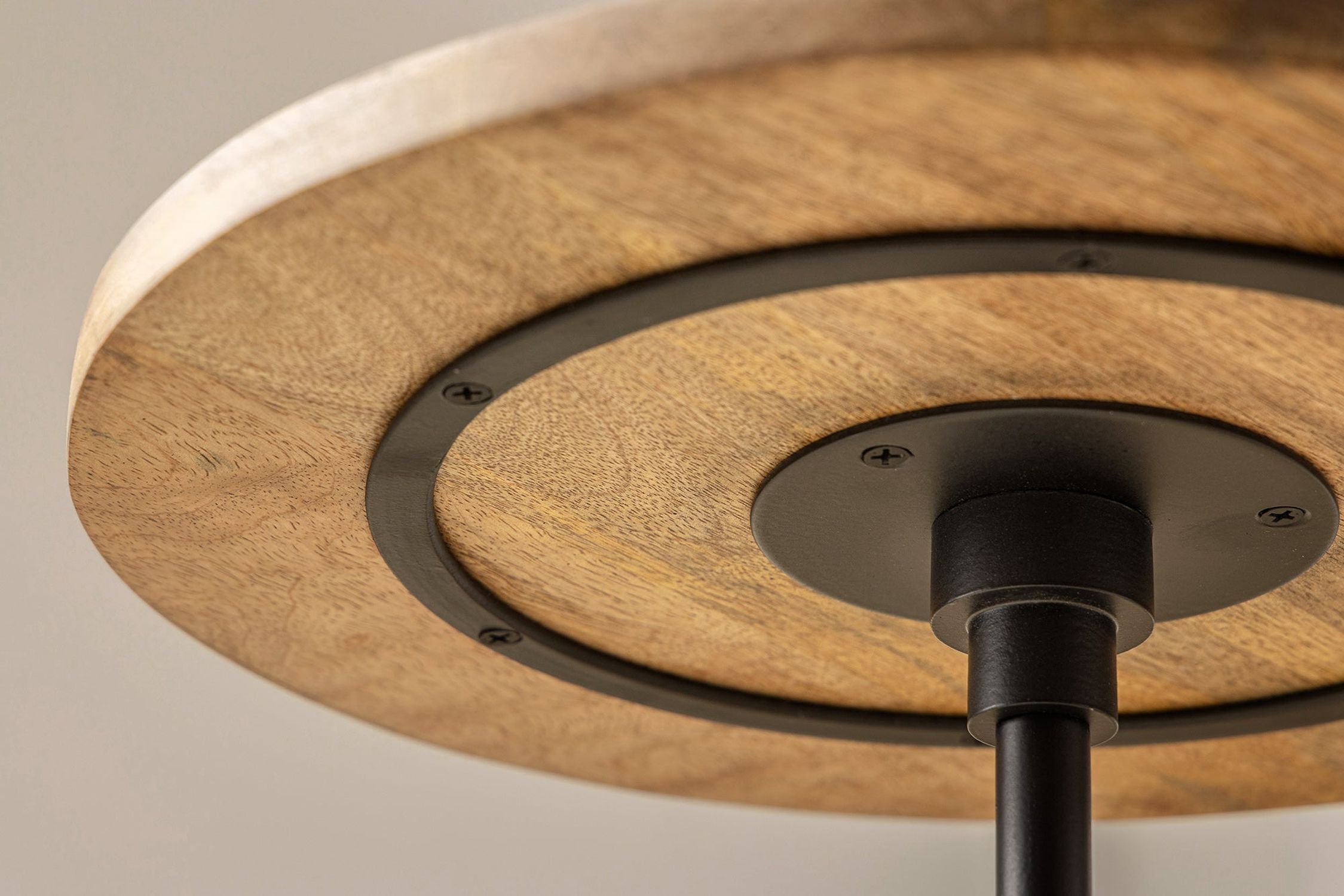 Beistelltisch Mango Holz Marmor Metall Handarbeit Ø 33 cm Drinnen, Innenarchitektur, Holz