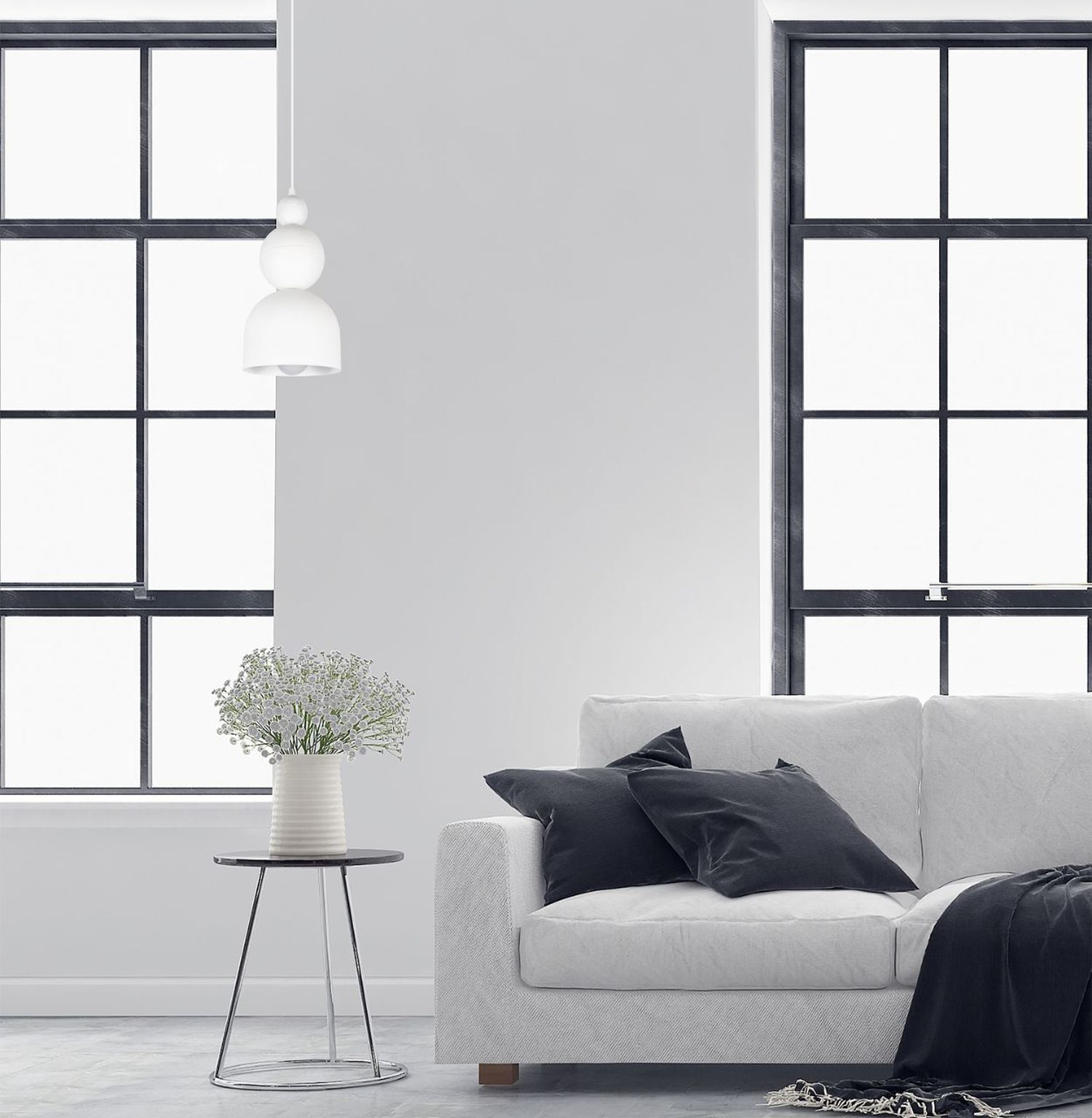 Lampe à suspendre blanche métal Loft Design E27 L:17 cm ronde Lampe, Innenarchitektur, Couch, Mobiliar, Inneneinrichtung