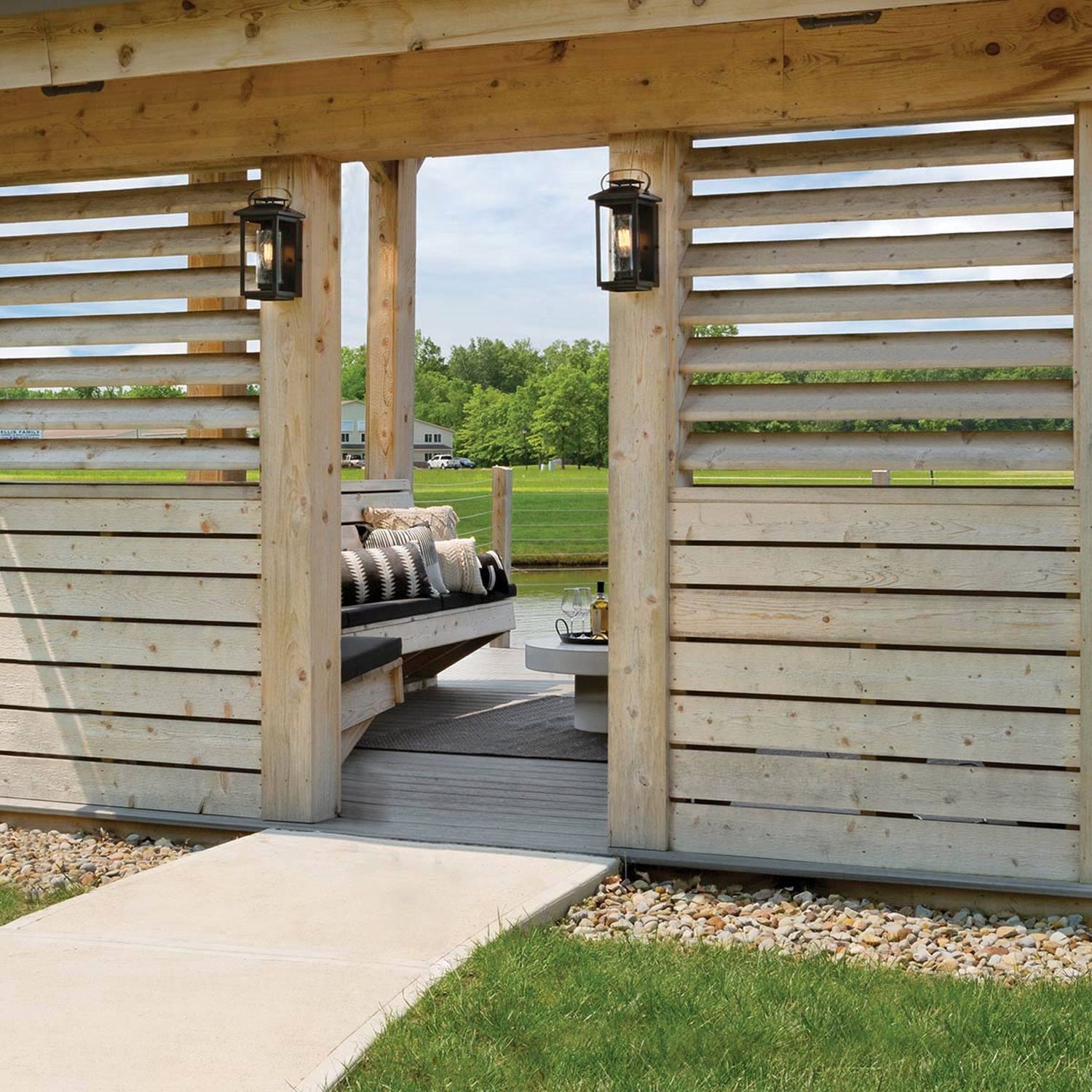 Applique extérieure E27 hauteur 35,5 cm IP44 noir Drinnen, Innenarchitektur, Holz, Gras, Pflanze