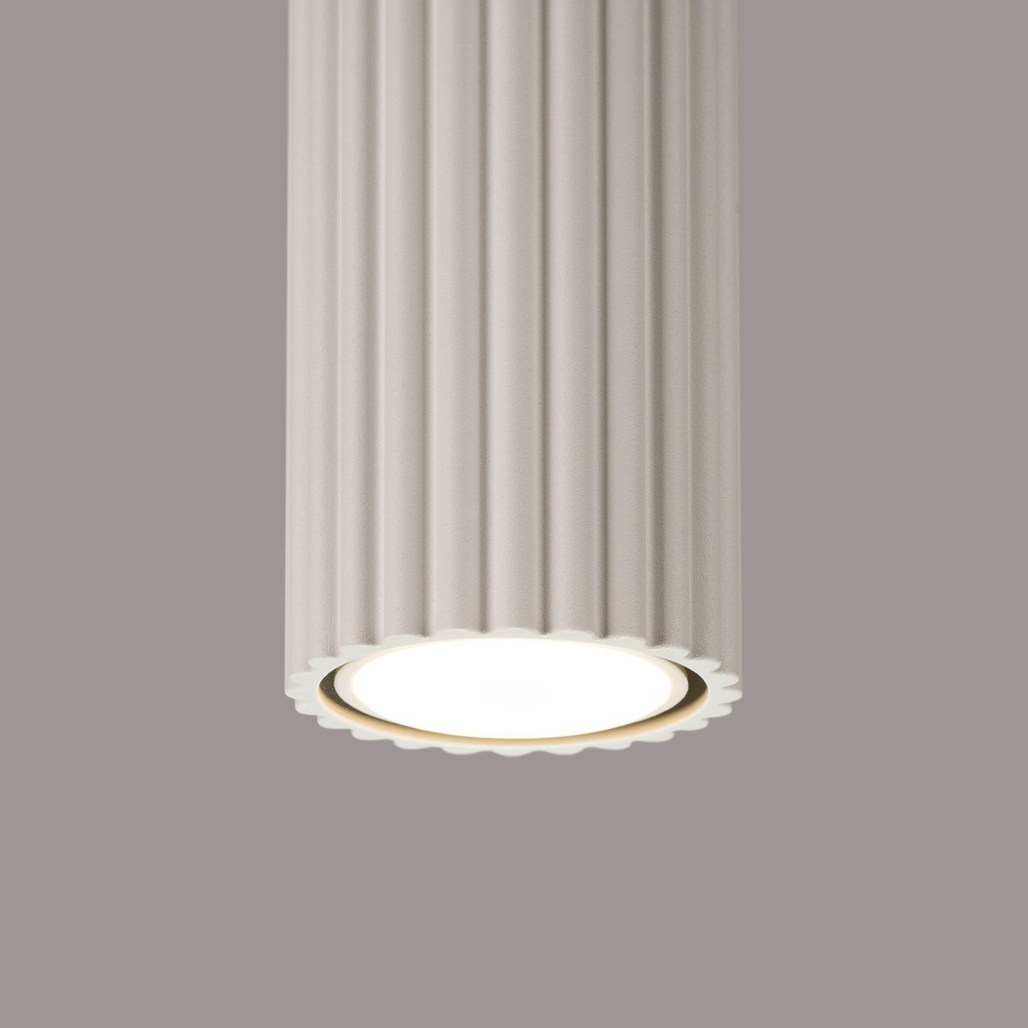 Deckenlampe schmal Ø 6,5 cm H: 40 cm in Creme Modern