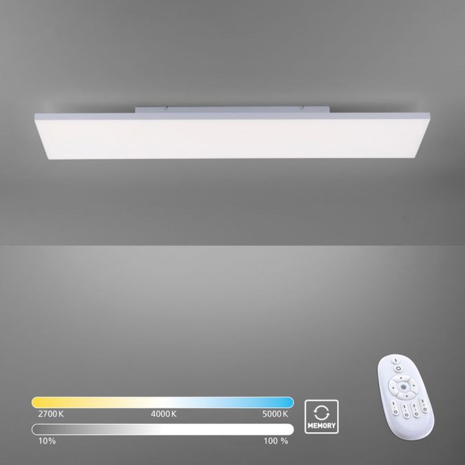 LED Deckenleuchte Fernbedienung 100 cm Memory dimmbar Deckenleuchte