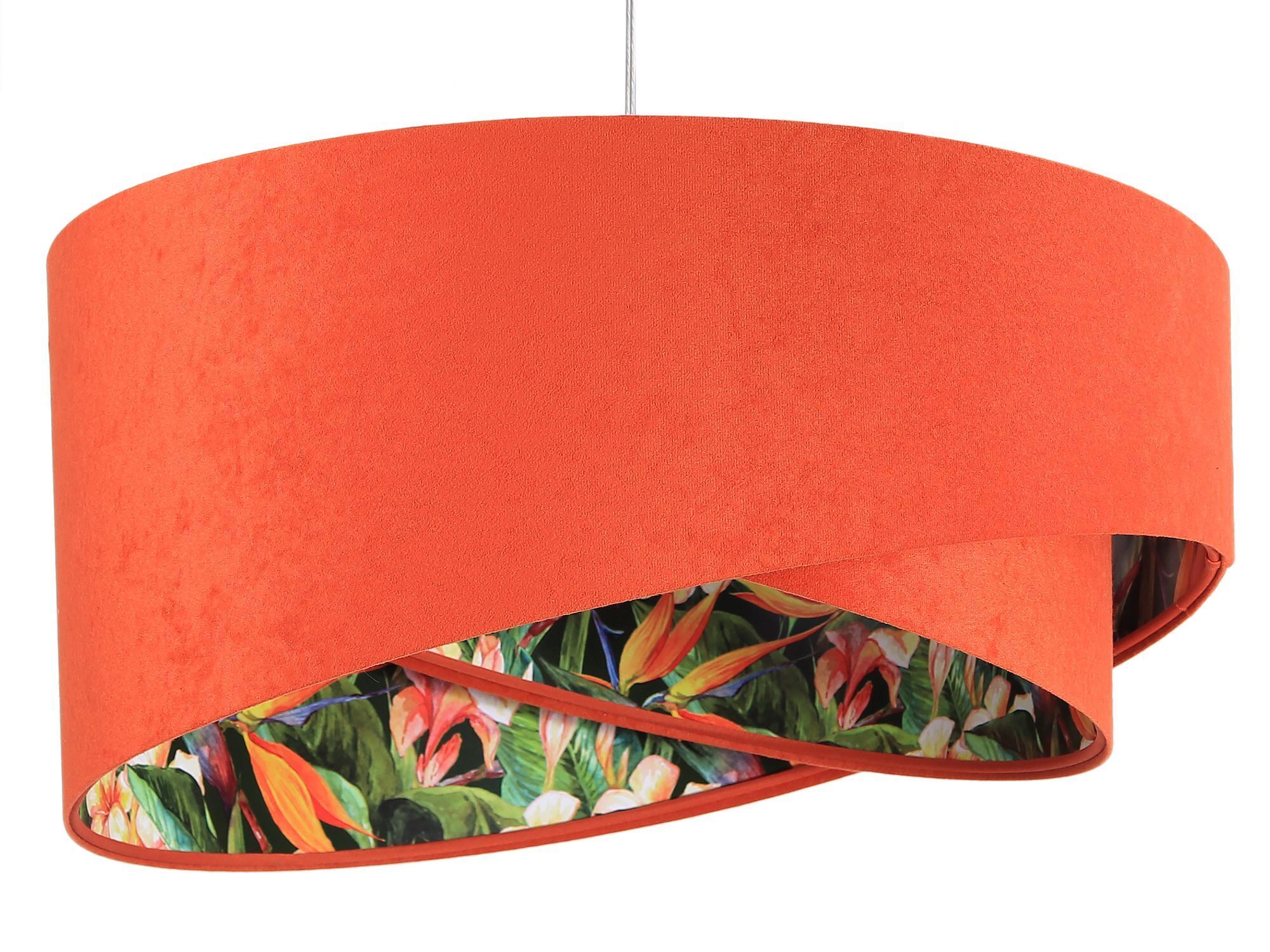 Salon Lampe à suspendre Orange Coloré Tissu rond Ø50cm