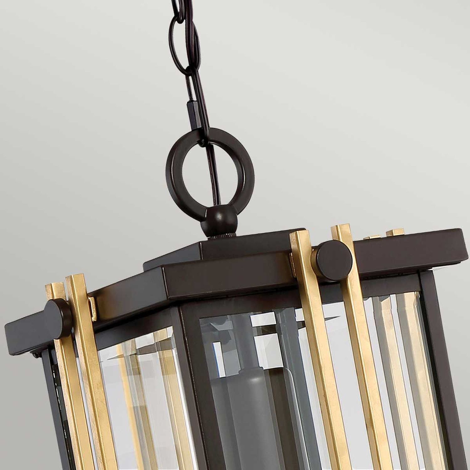 aussen-haengeleuchte-gordon-1-flammig-bronze-antik-gold-modern-design-196-3 Hängeleuchte, Kronleuchter, Glas, Metall, Schwarz-Gold