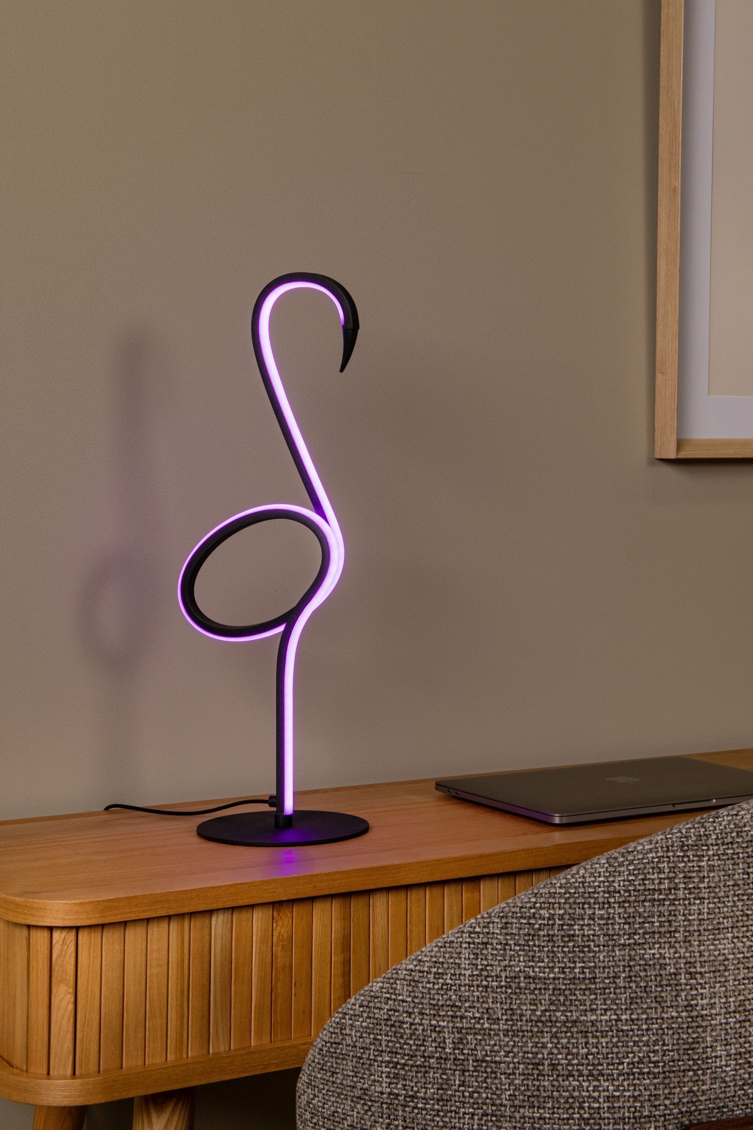 Neonlampe, Schreibtischleuchte, LED-Lampe, künstlerische Leuchte, Flamingo-Design