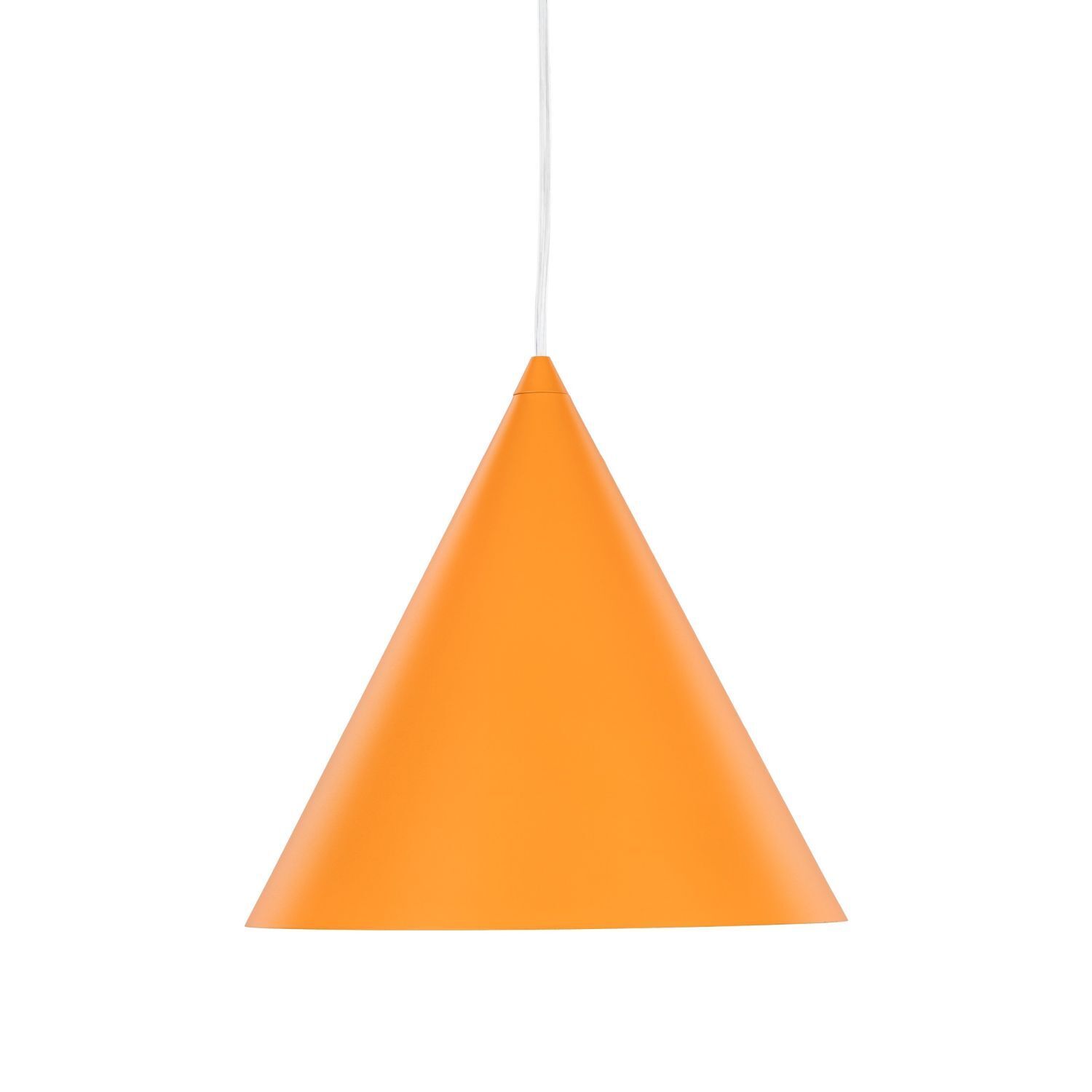 Pendelleuchte Metall Ø 25 cm H: 160 cm verstellbar Orange E27 Kegel
