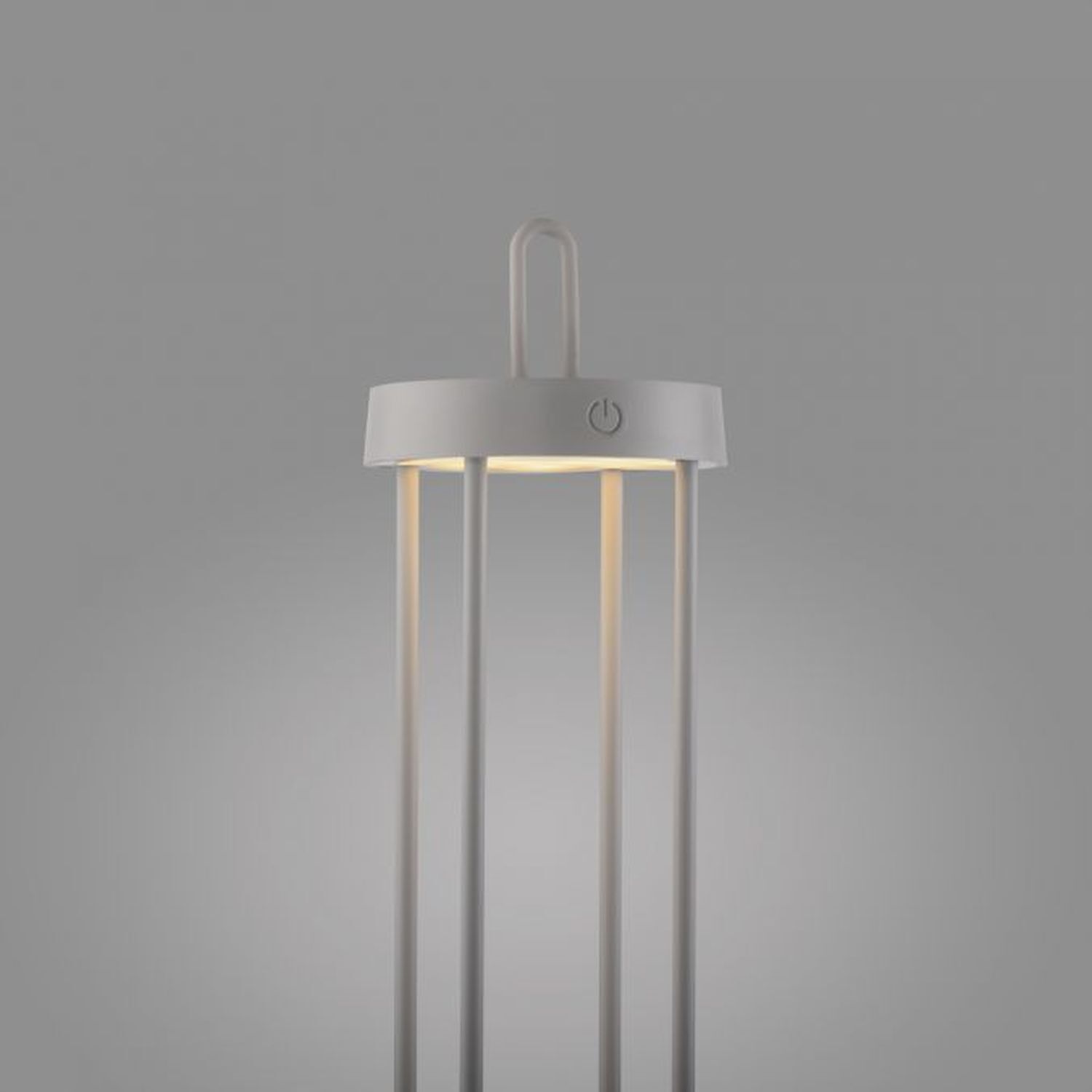 Lampe de table LED rechargeable métal dimmable IP44 2700 K Greige