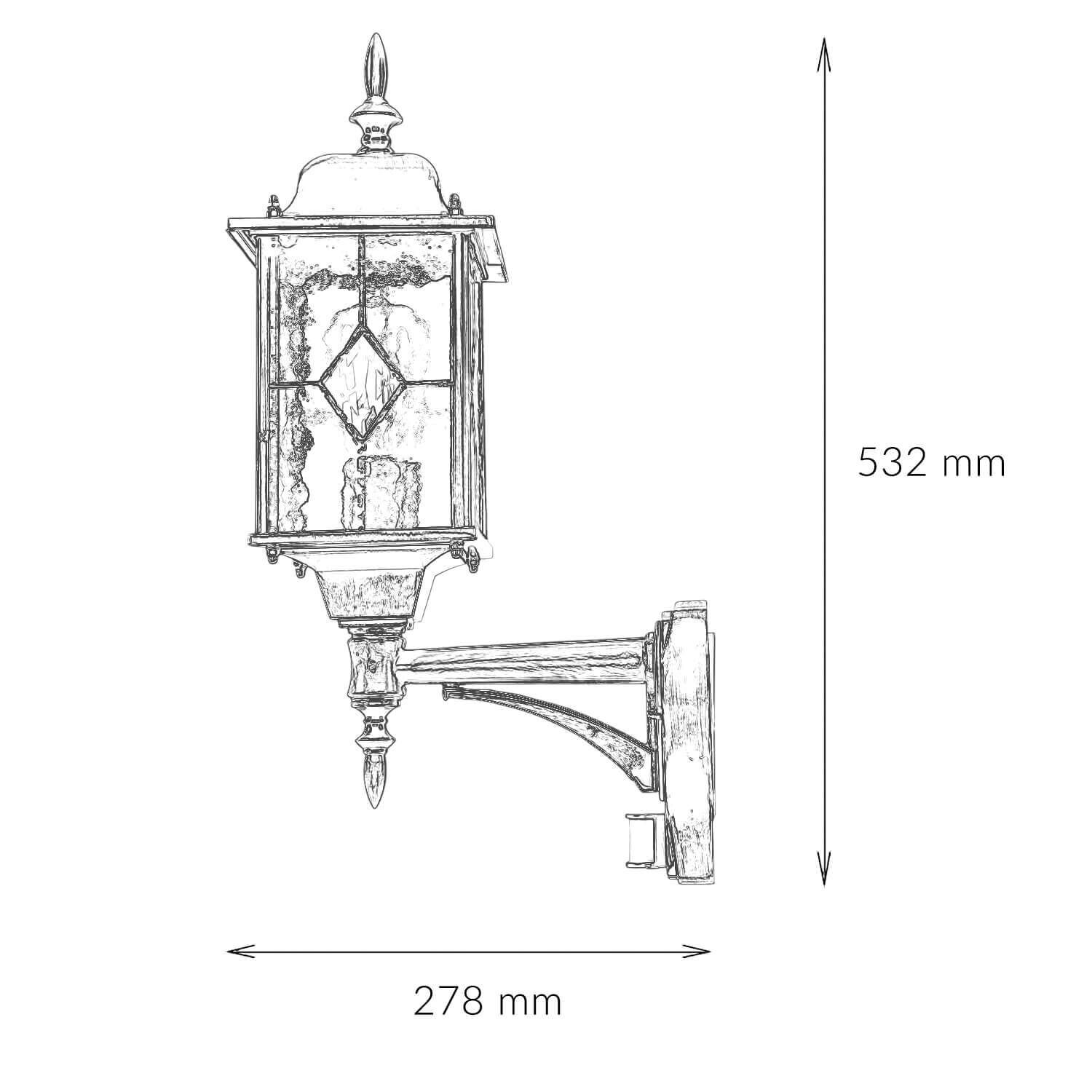 Außenwandlampe mit Bewegungsmelder Vintage Design Lampe