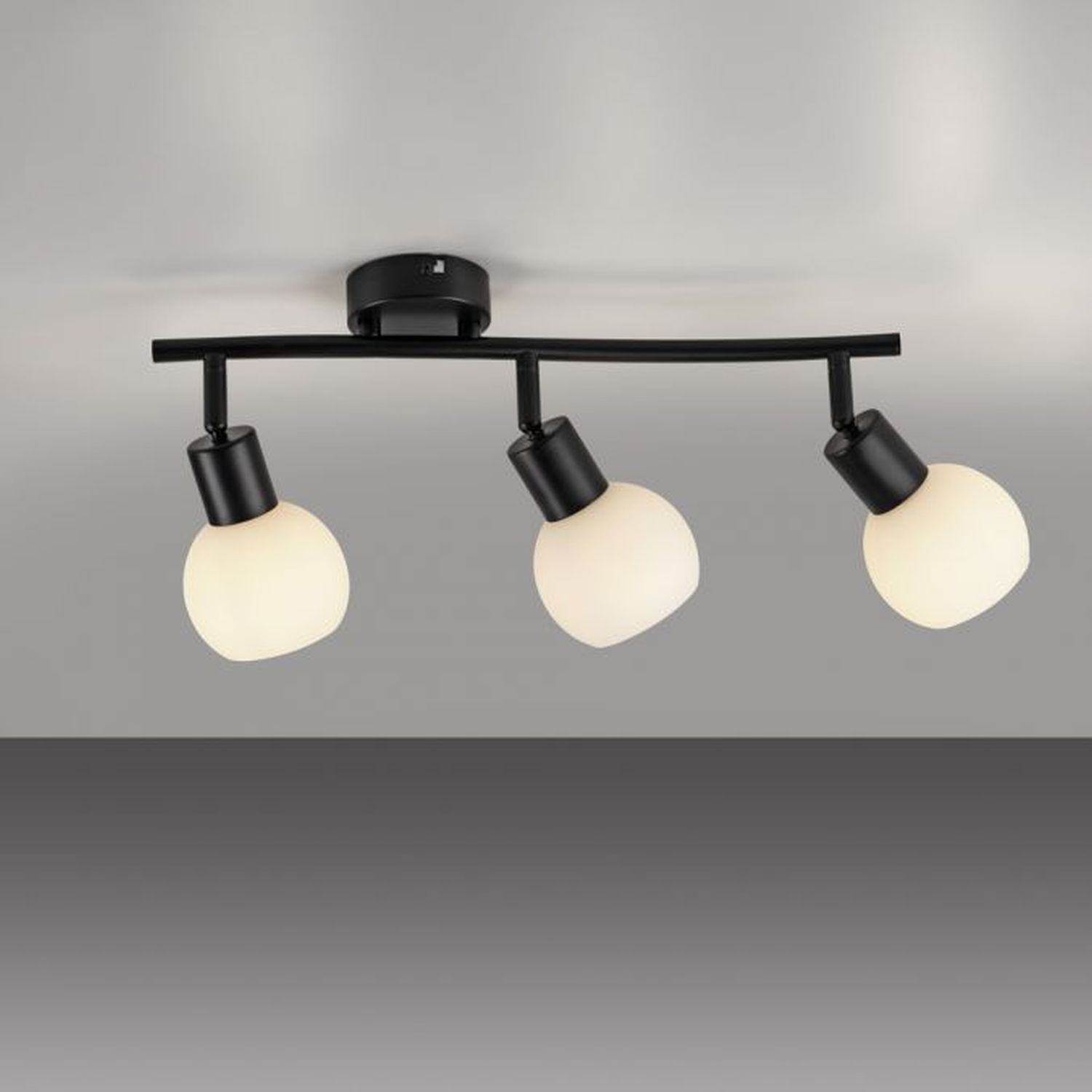 Spot de plafond verre métal incl E14 3000 K flexible