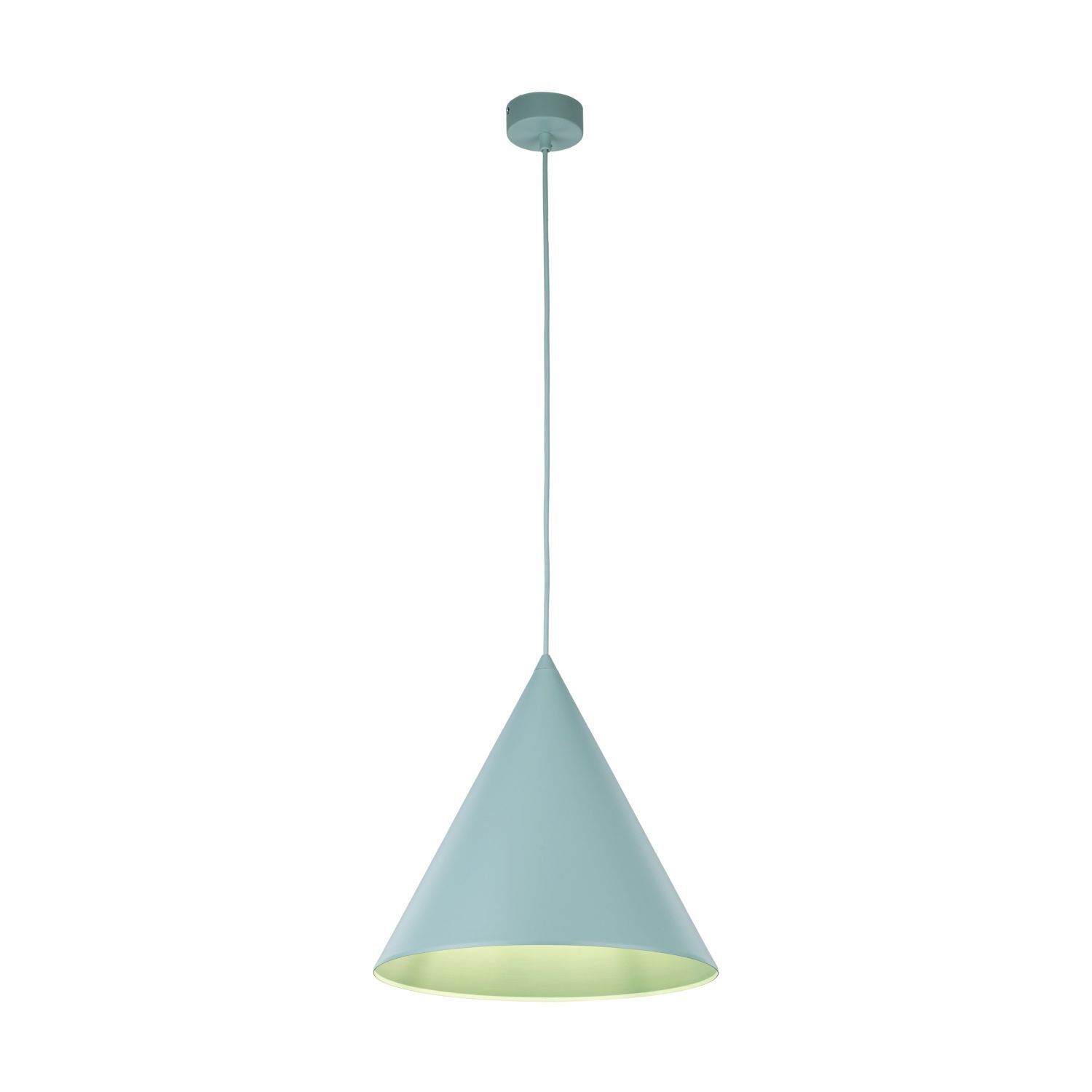 Hängelampe Metall Ø 32 cm H: max. 165 cm Mint E27 Retro Lampe