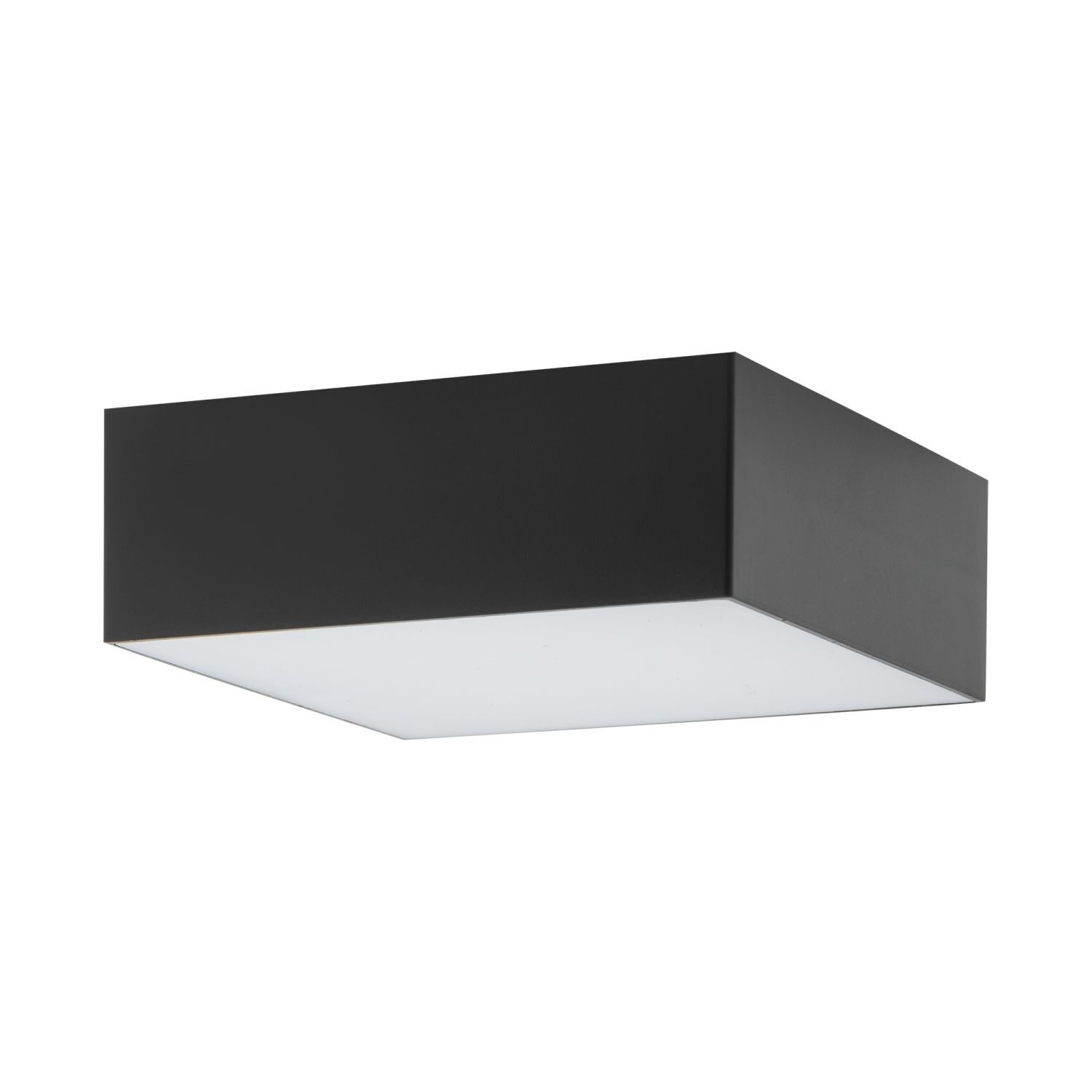 LED Deckenleuchte Schwarz 3000 K B: 11 cm klein quadratisch