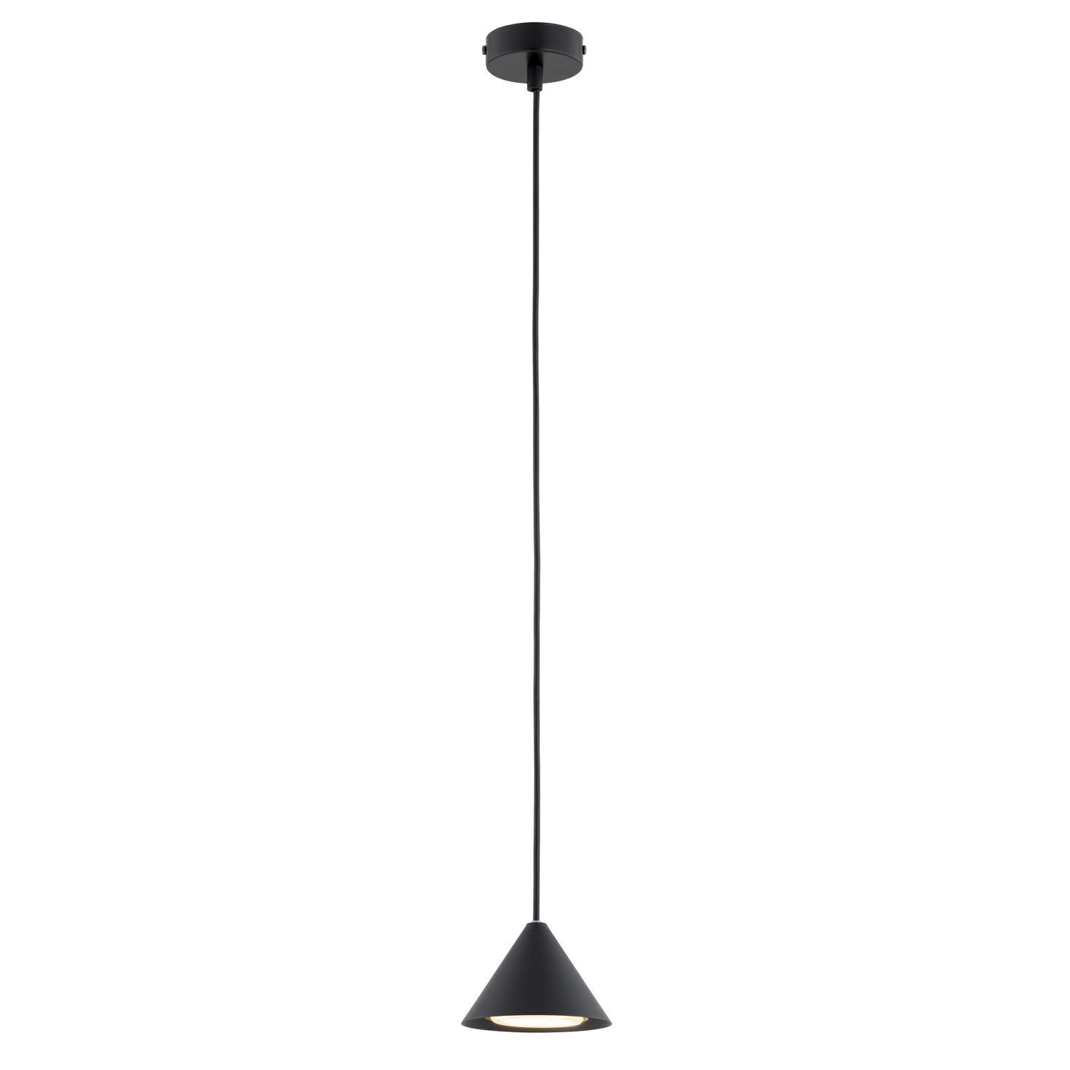 Suspension Noir Ø 12 cm étroit GX53 Métal MIRA Lampe