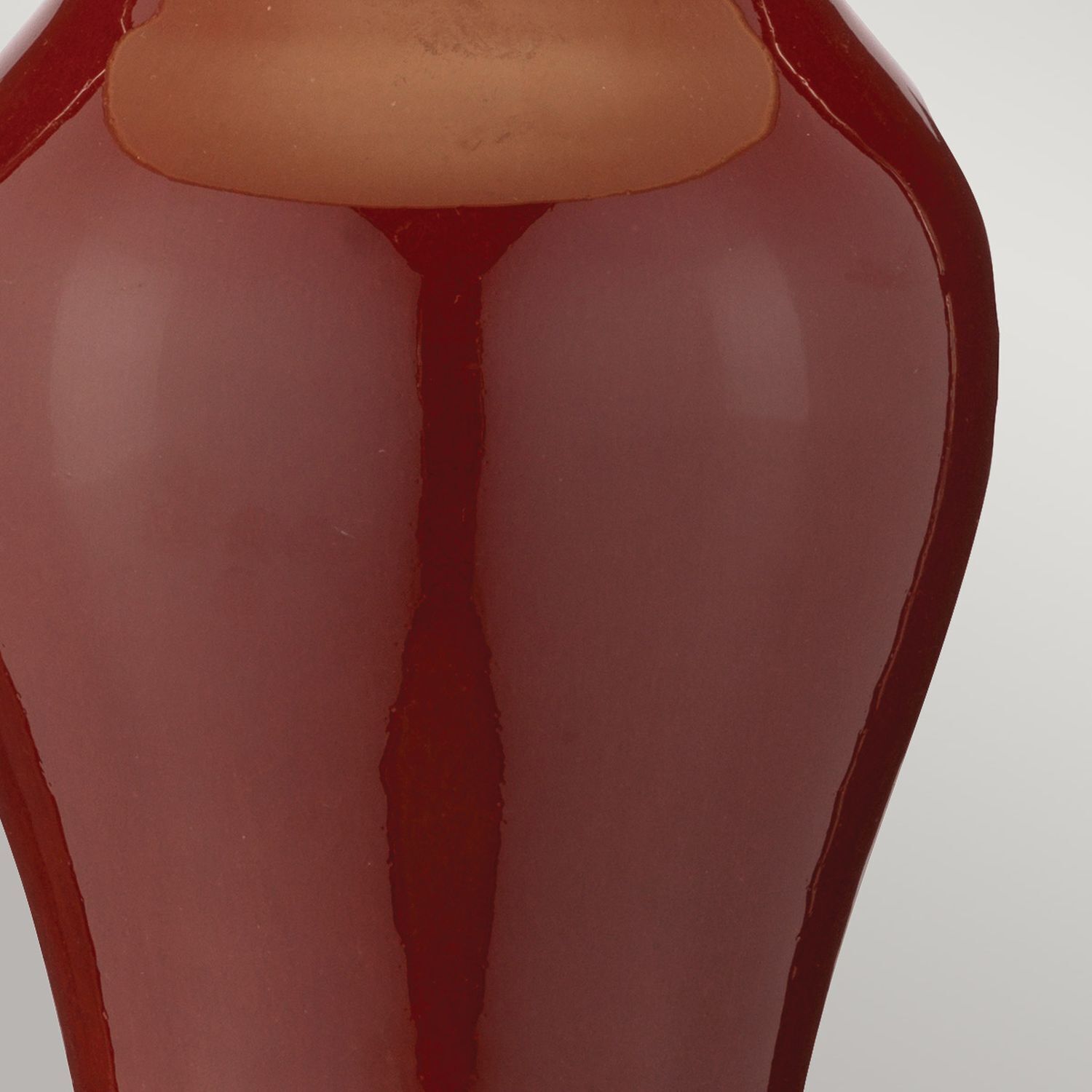 Lampe de table Porcelaine 56 cm Rouge Ecru E27 Abat-jour en tissu