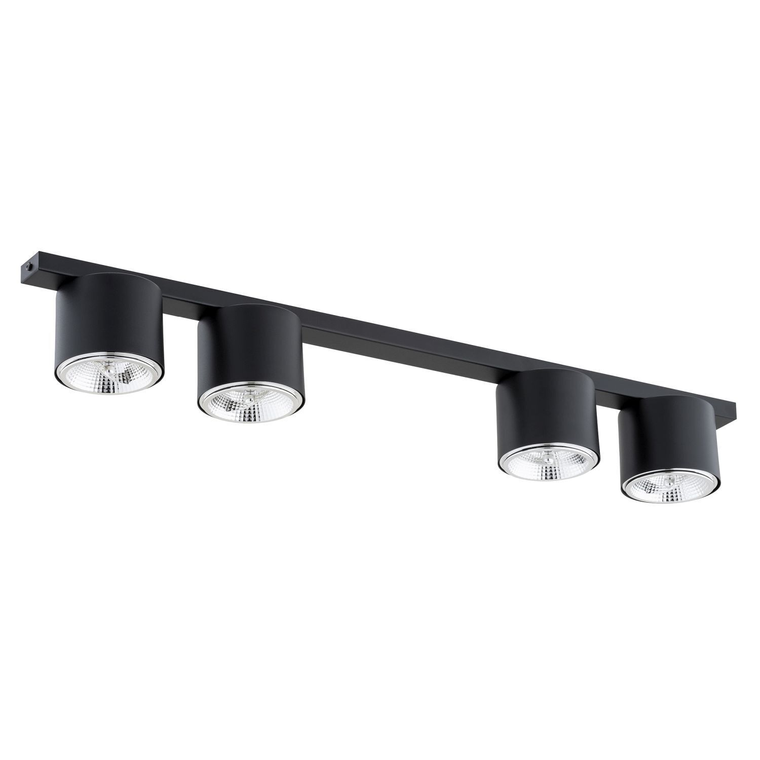 Deckenlampe Schwarz 90 cm lang 4-flammig GU10 AR111 Metall Beleuchtung, Deckenleuchte, Leuchte