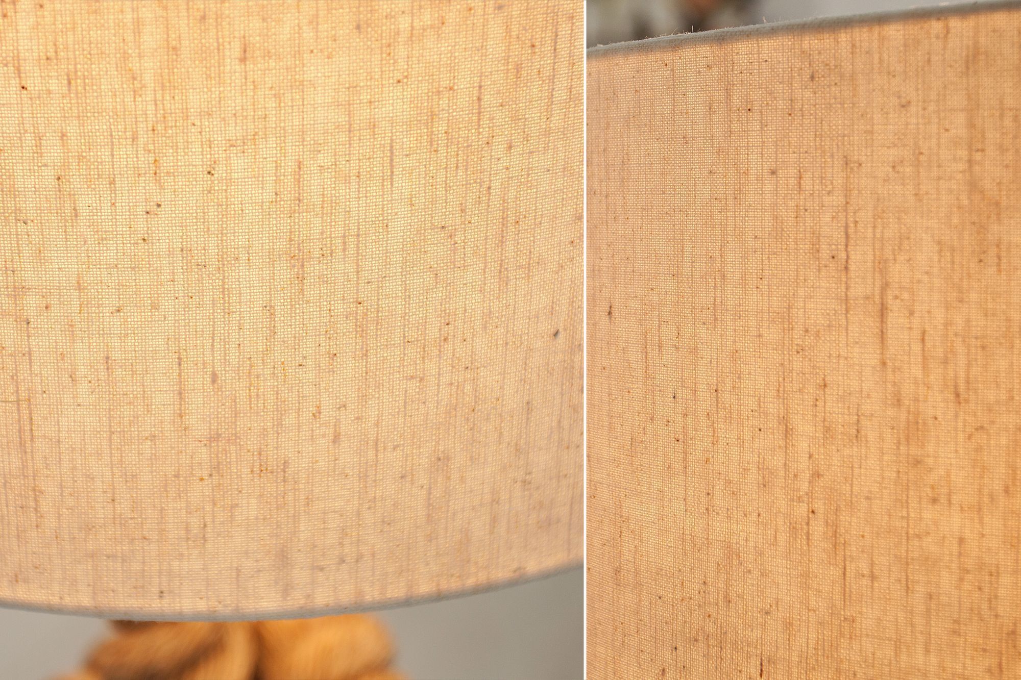 Tischleuchte 85cm Modern kunstvoll maritim echtes Tau Lampe, Holz, Innenarchitektur, Lampenschirm, Tischlampe