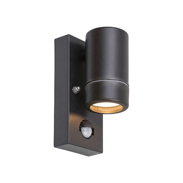 Strahler mit Bewegungsmelder Wandlampe, Außenleuchte, LED, Schwarz, Outdoor