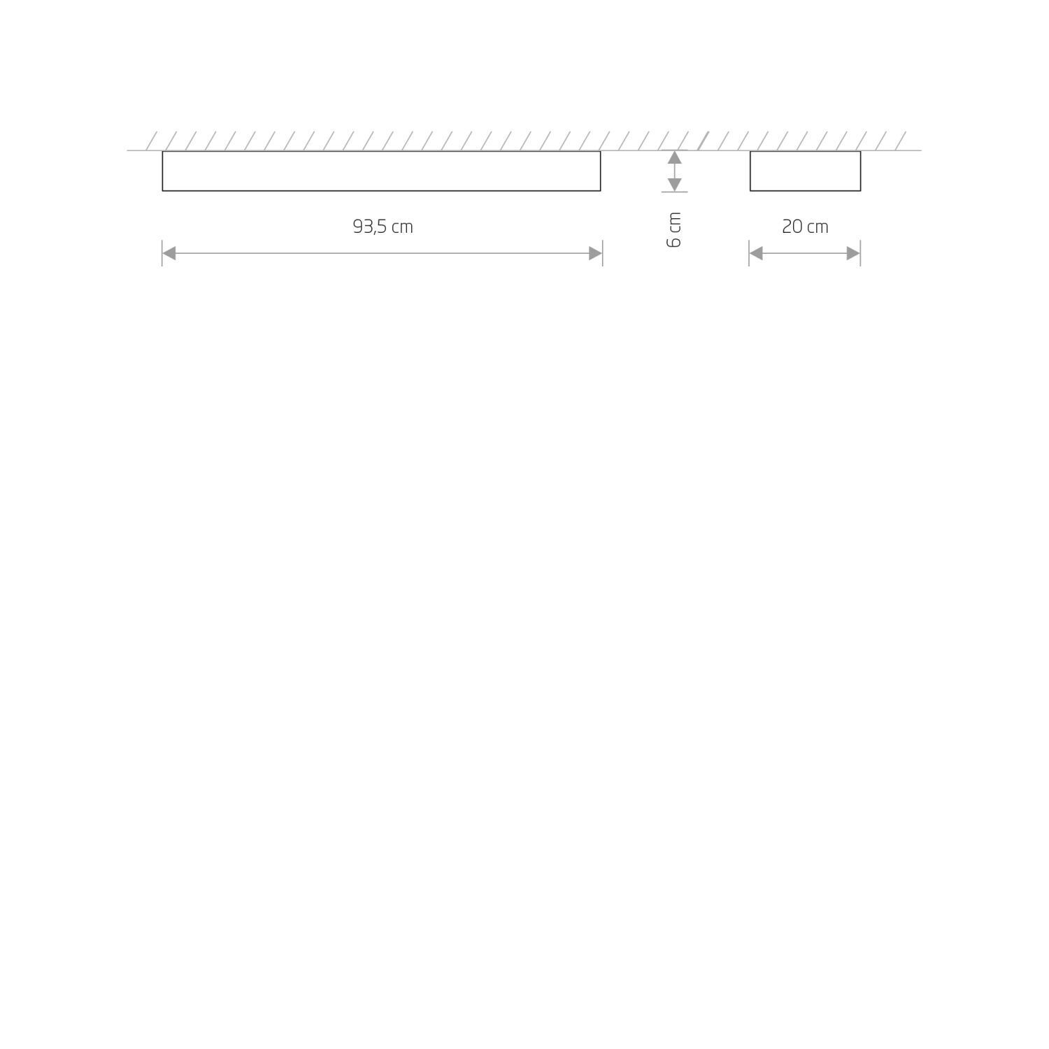 Plafonnier avec LED T8 blanc chaud 3000 K 2300 lm Moderne