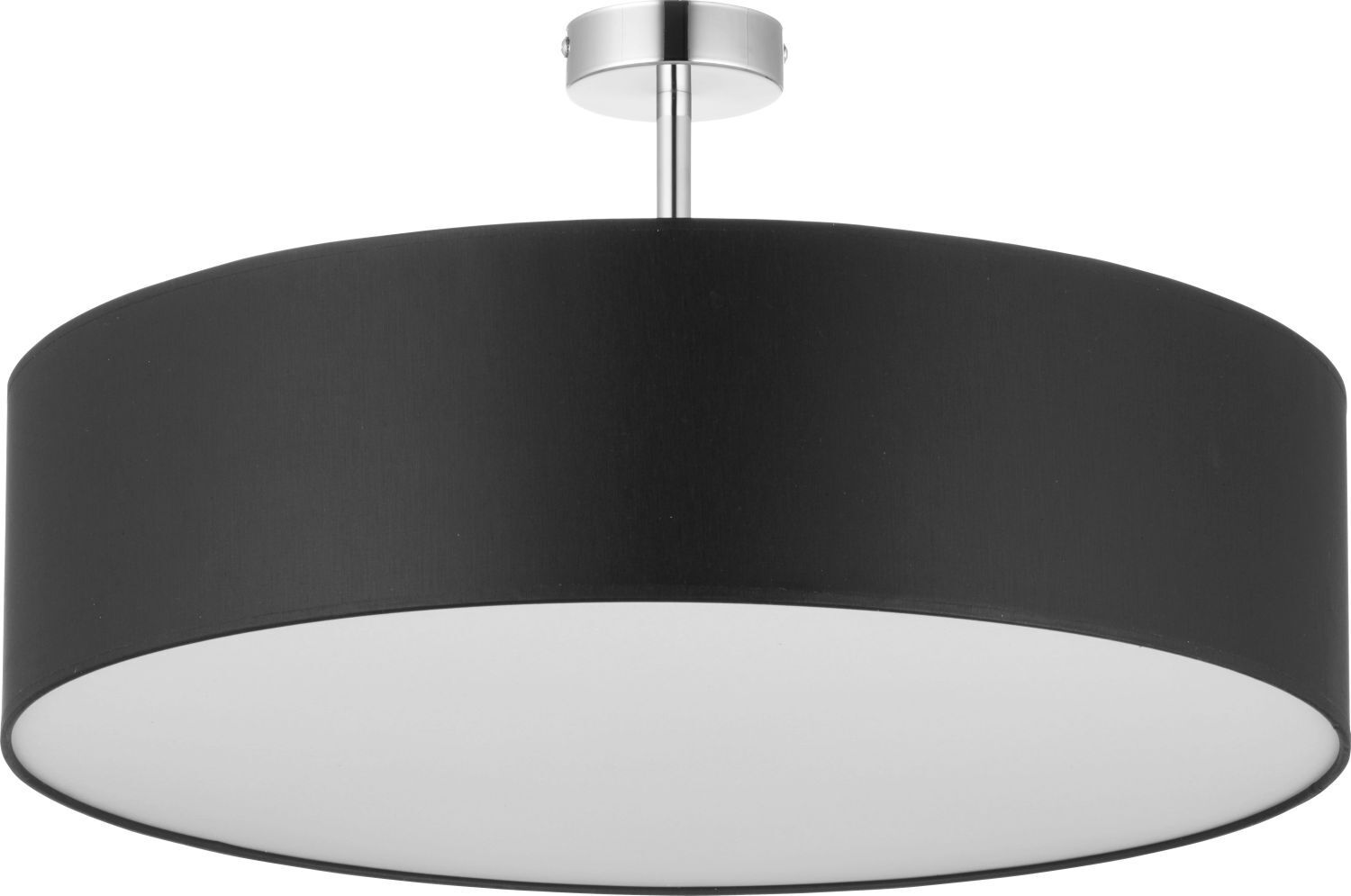 Deckenlampe Schwarz Chrom Ø60cm Wohnzimmer Leuchte