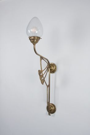 Blendarme Applique laiton verre bleu H:86 cm E27