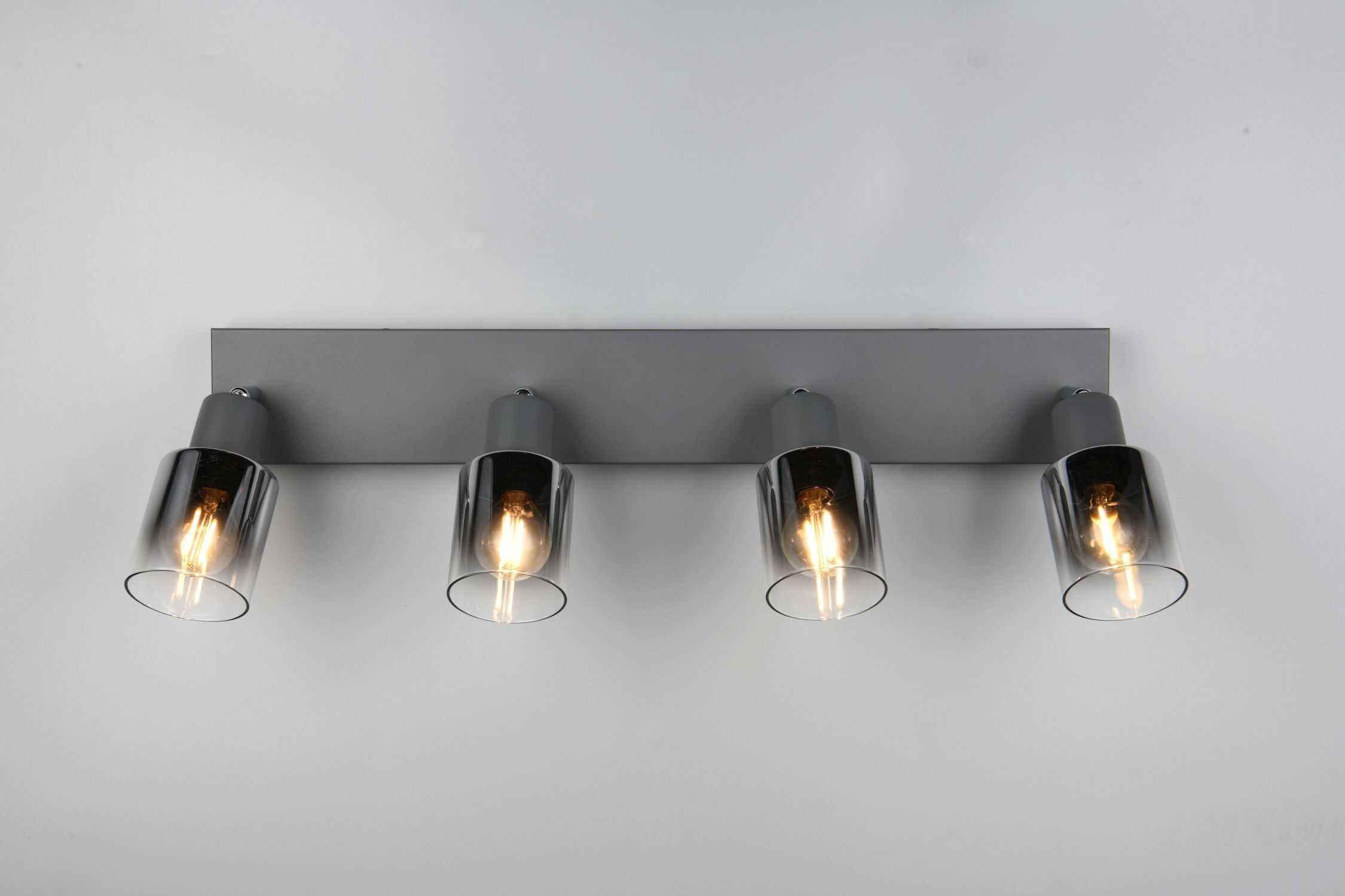 Spot de plafond réglable verre fumé métal E14 58,5 cm Leuchte, Deckenleuchte