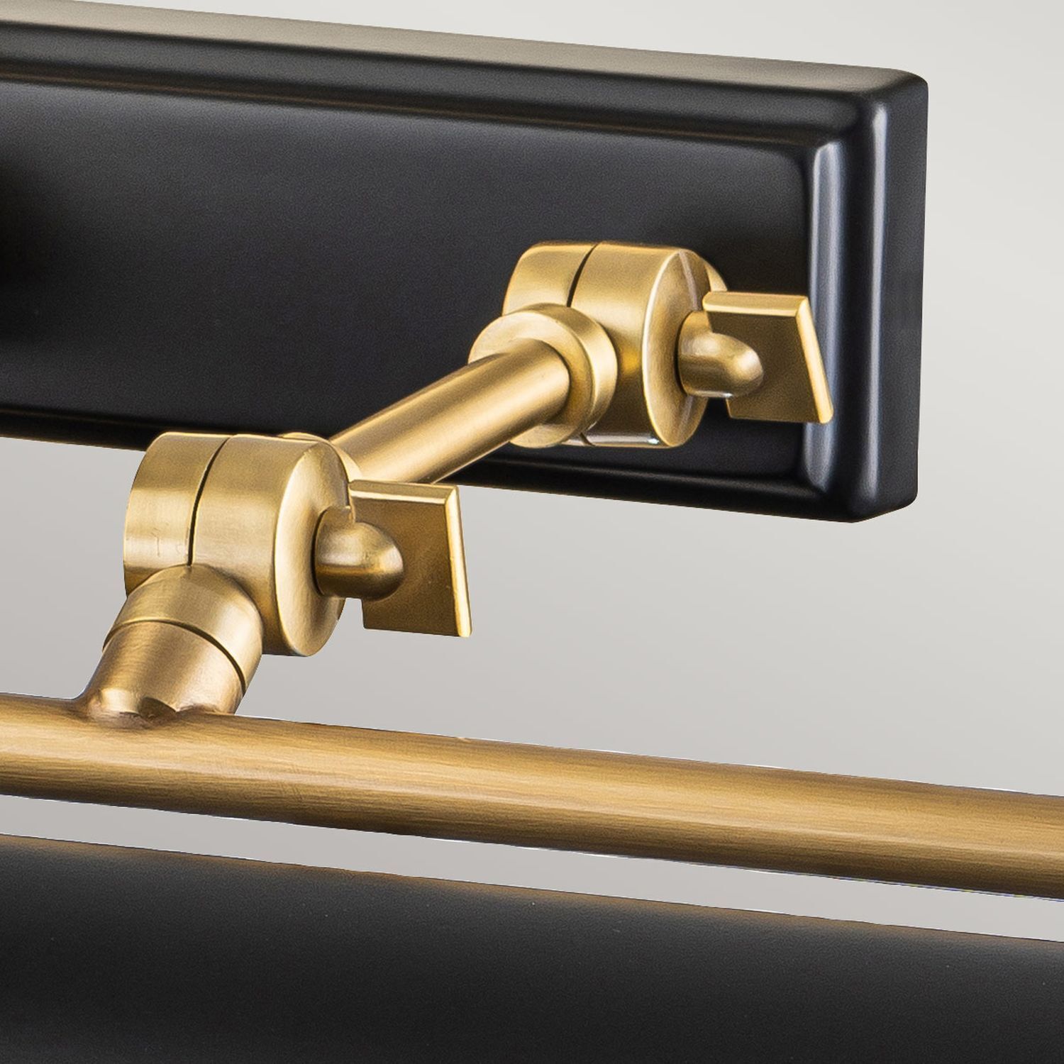 Bilderleuchte Schwarz Messing Antik verstellbar 70 cm PAIGE Bronze, Sinken, Waschbeckenhahn, Griff