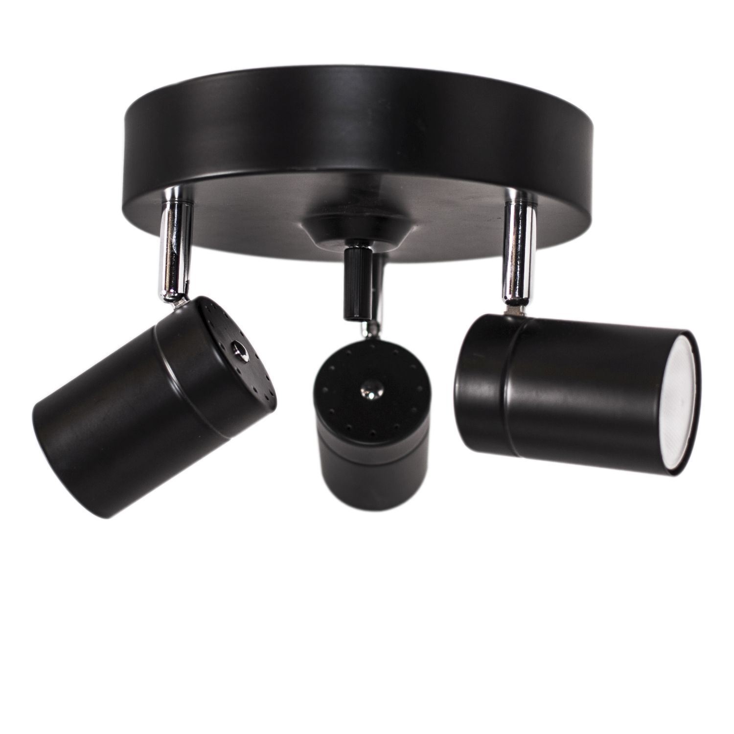 Deckenstrahler klein B: 20 cm Schwarz Metall 3-flammig GU10 Deckenleuchte, Spot, Schwarze, Metall, 3-licht