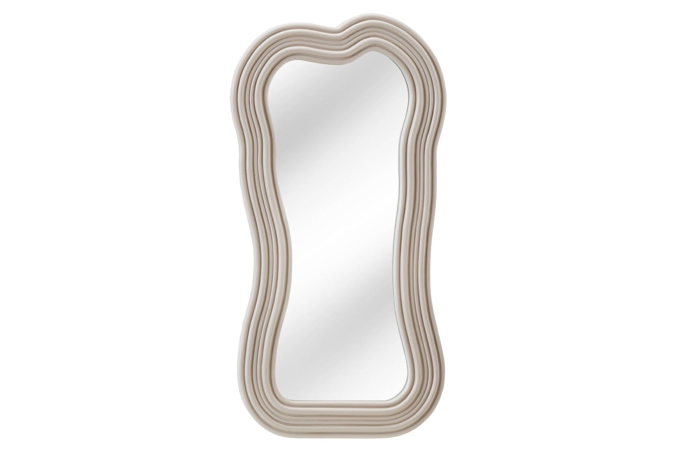 Miroir mural Moderne Greige H : 100 cm design asymétrique Spiegel