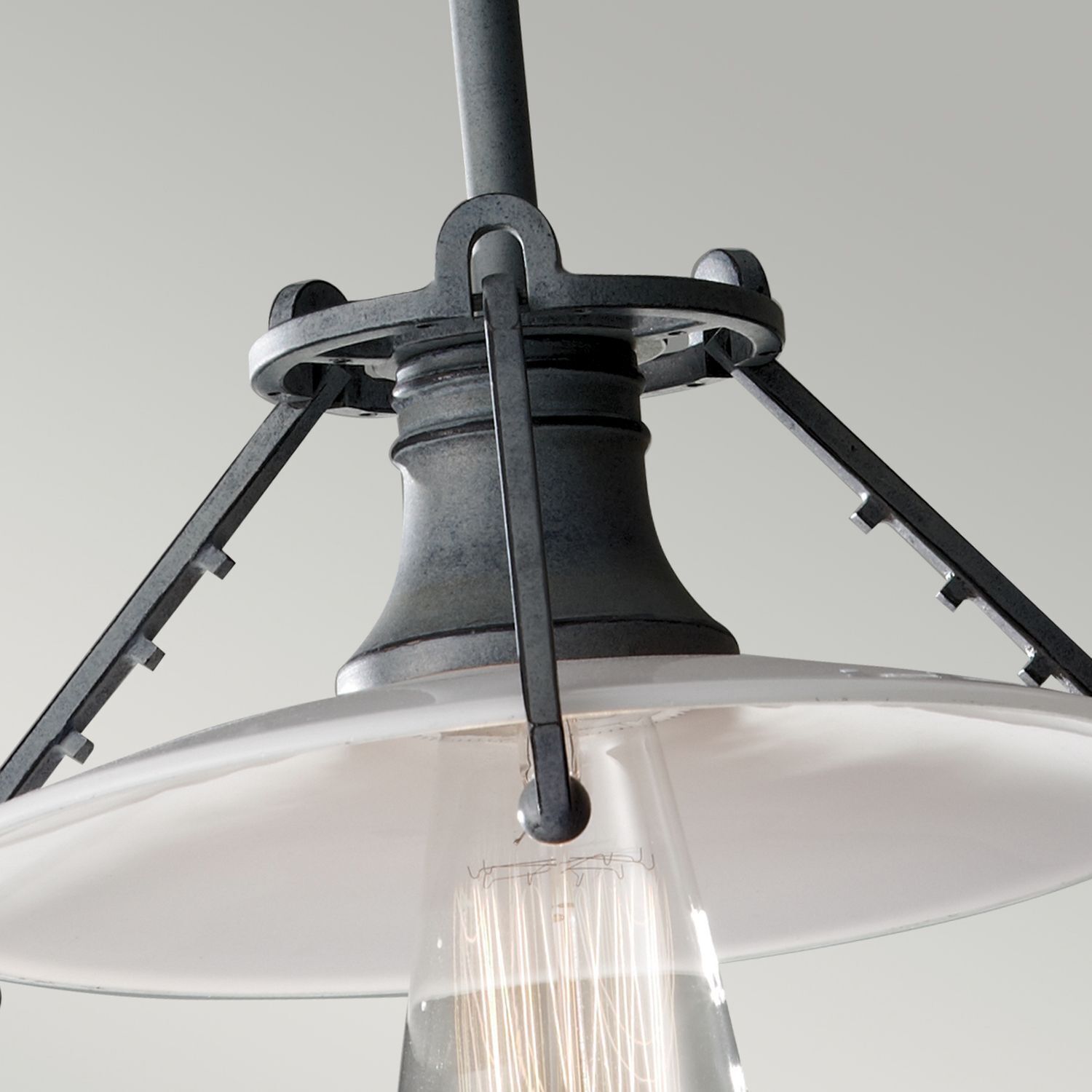 Lampe de plafonnier en métal pour E27 Ø25cm design industriel