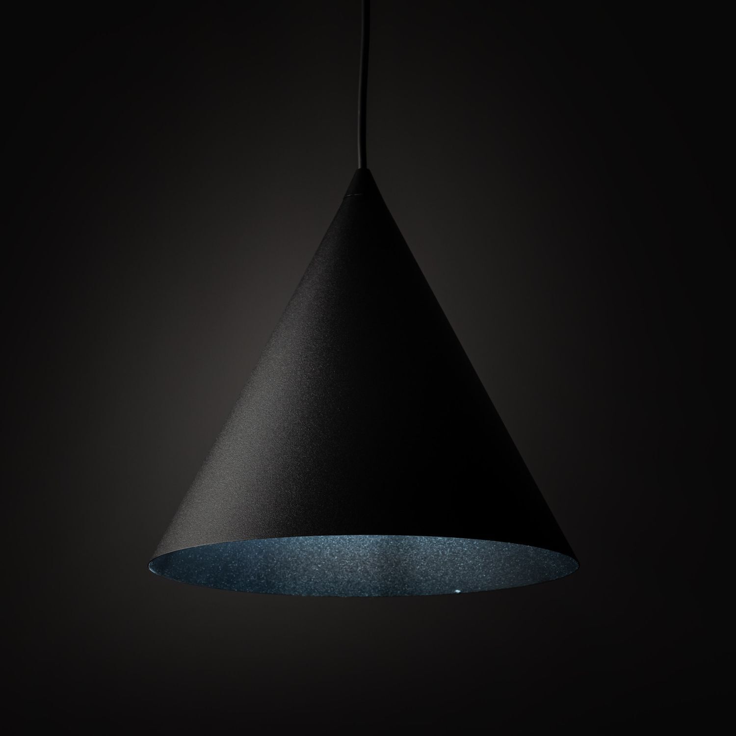 Hängelampe Schwarz Metall Ø 25 cm H: max. 160 cm E27 Lampe, Beleuchtung, Lampenschirm