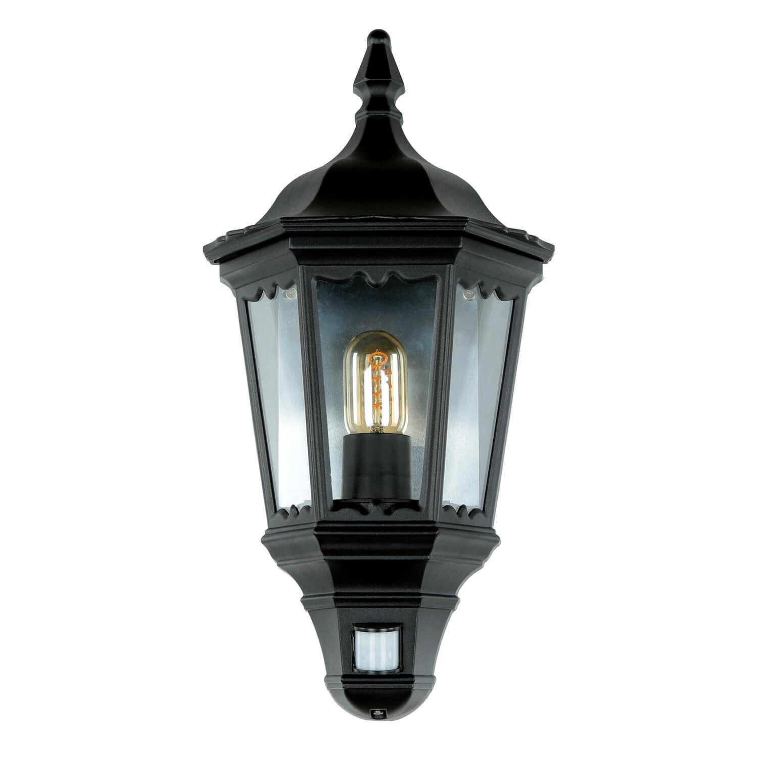 Außenleuchte Bewegungssensor Schwarz Schmiedeeisen Lampe