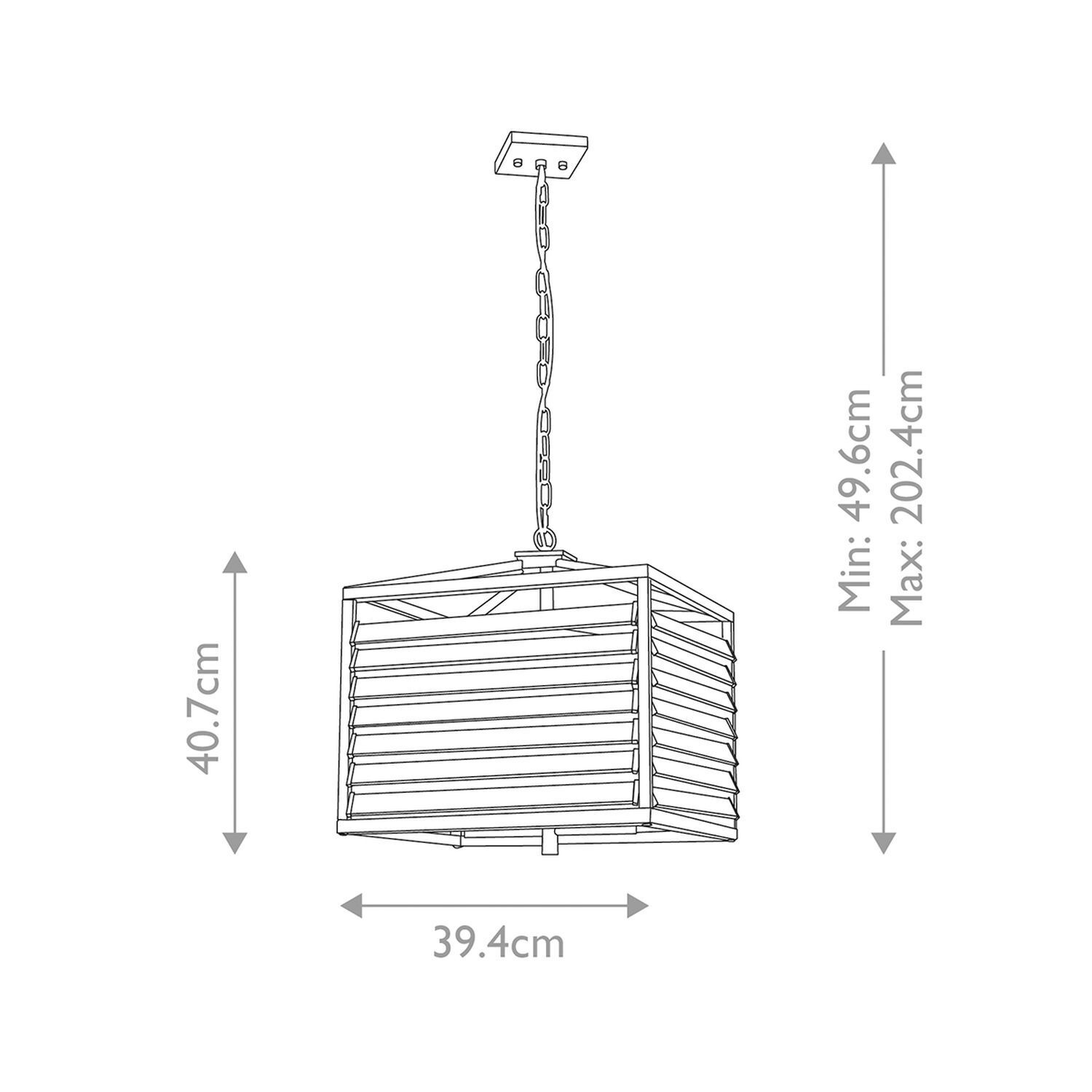 Suspension métal verre L : 39,4 cm Gris Gunmetal 4x E27 Suspension métal verre L : 39,4 cm Gris Gunmetal 4x E27