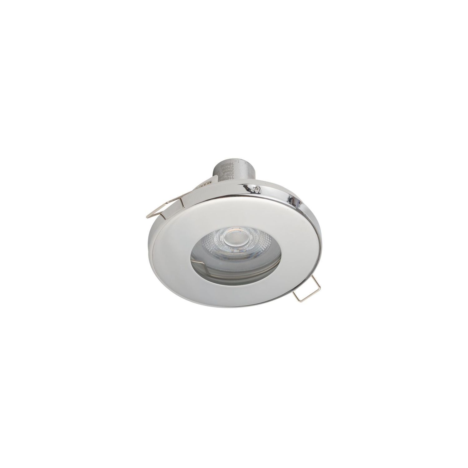 Einbaustrahler Decke IP54/20 GU10 Chrom Ø 8,5 cm Metall Einbau-Spot, LED-Spot, Rund, Weiß, Schwenkbar