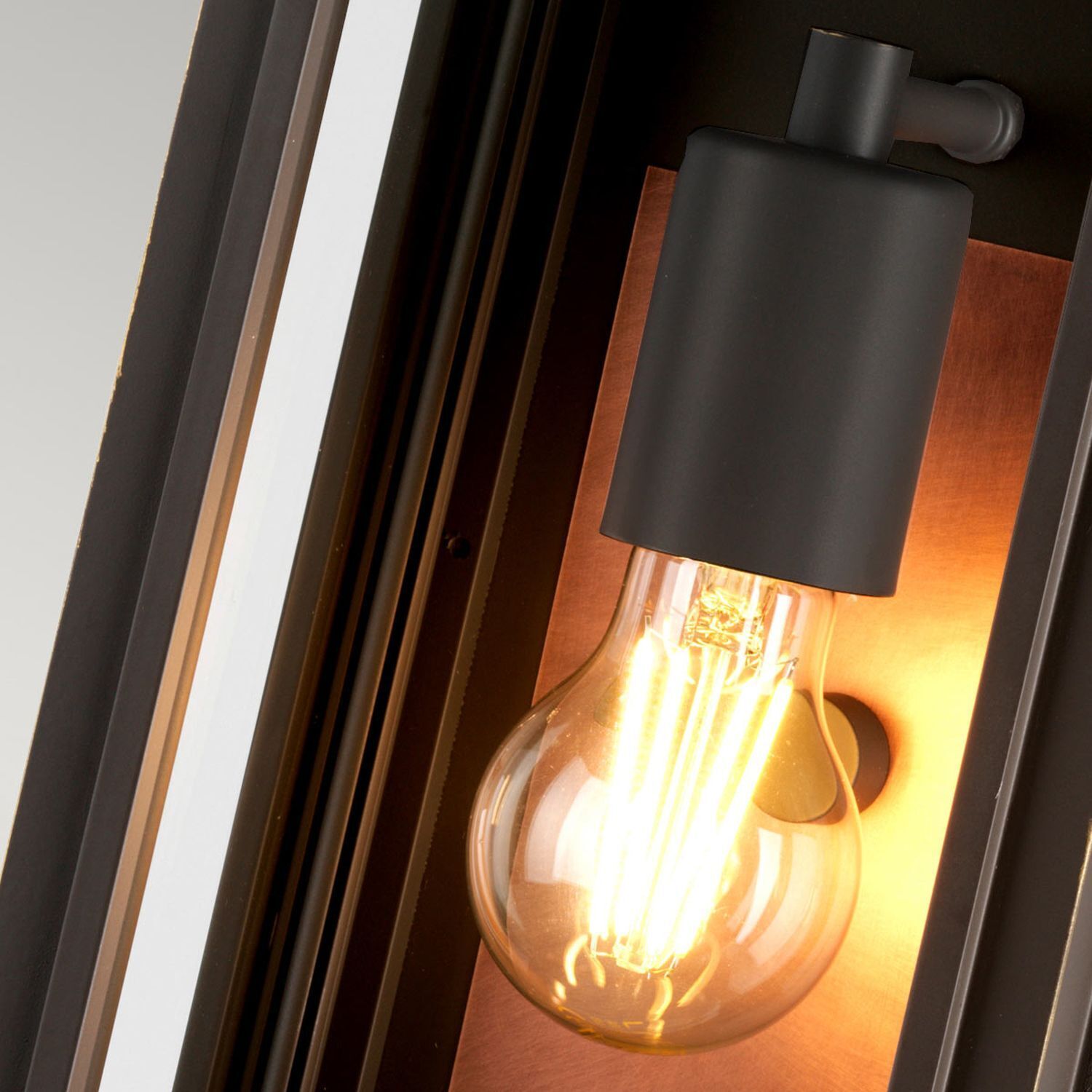 Applique vintage extérieur aluminium verre H : 35,5 cm IP44 E27 Licht, Lampe