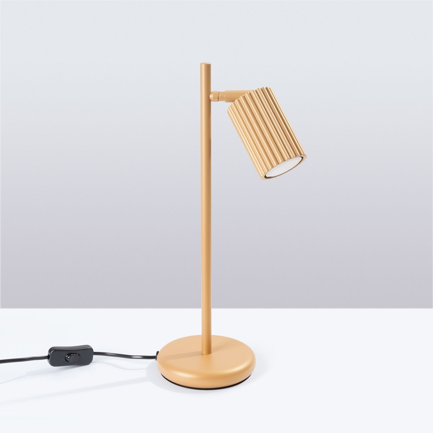 Lampe de table pivotante 43 cm de haut Aluminium doré GU10