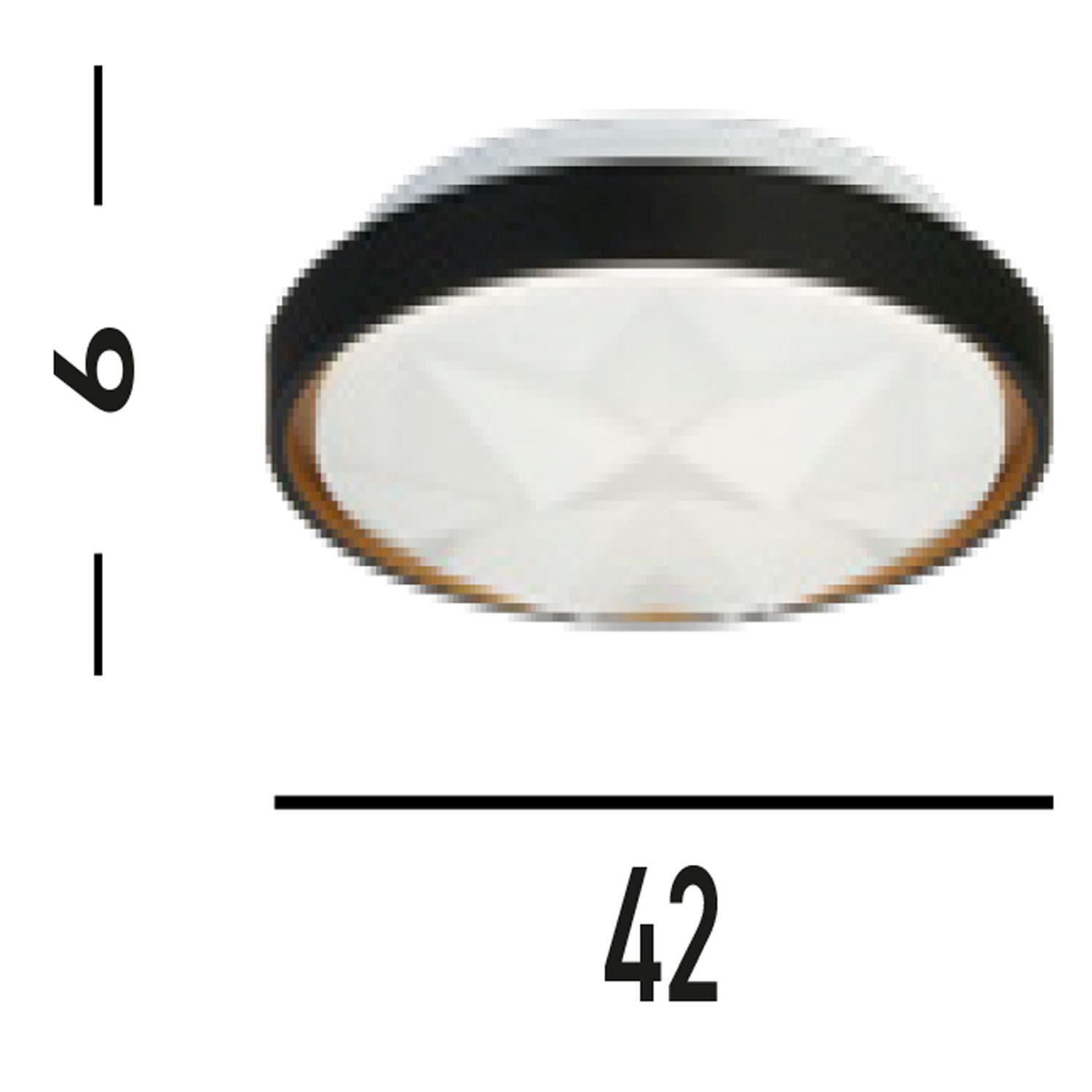 Plafonnier rond à LED avec télécommande, intensité lumineuse variable 25 W Deckenleuchte